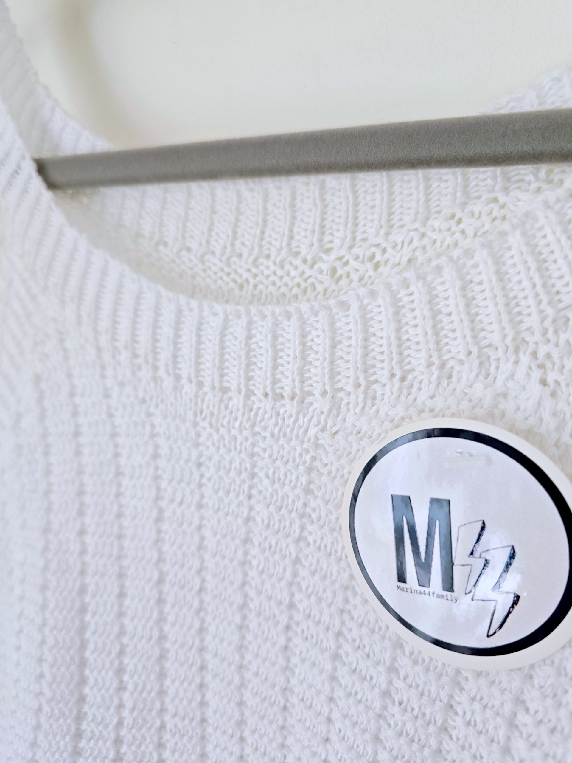 Ensemble blanc top &amp; jupe en crochet