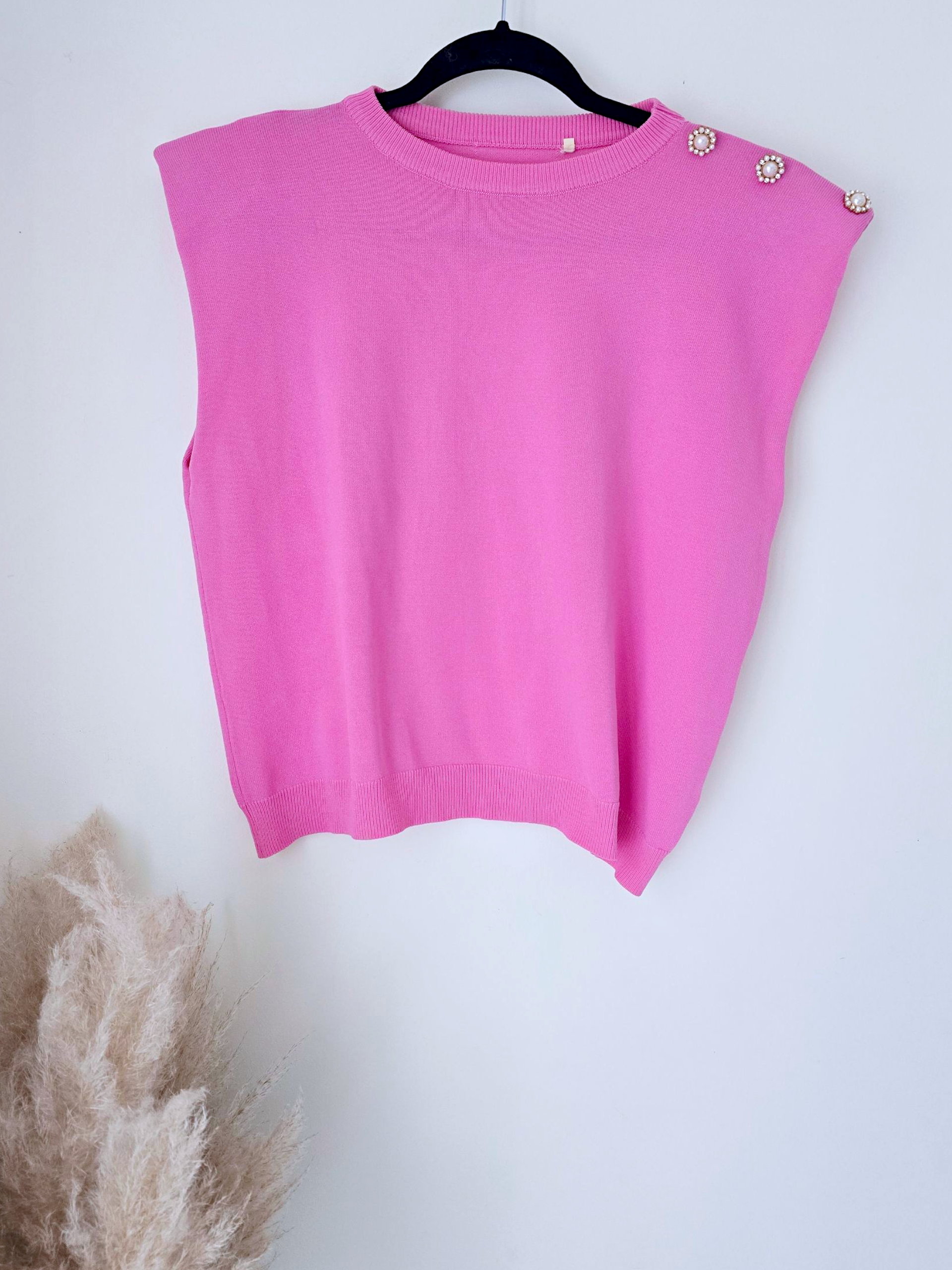 Pull rose casual-chic