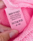 Pull ajouré rose