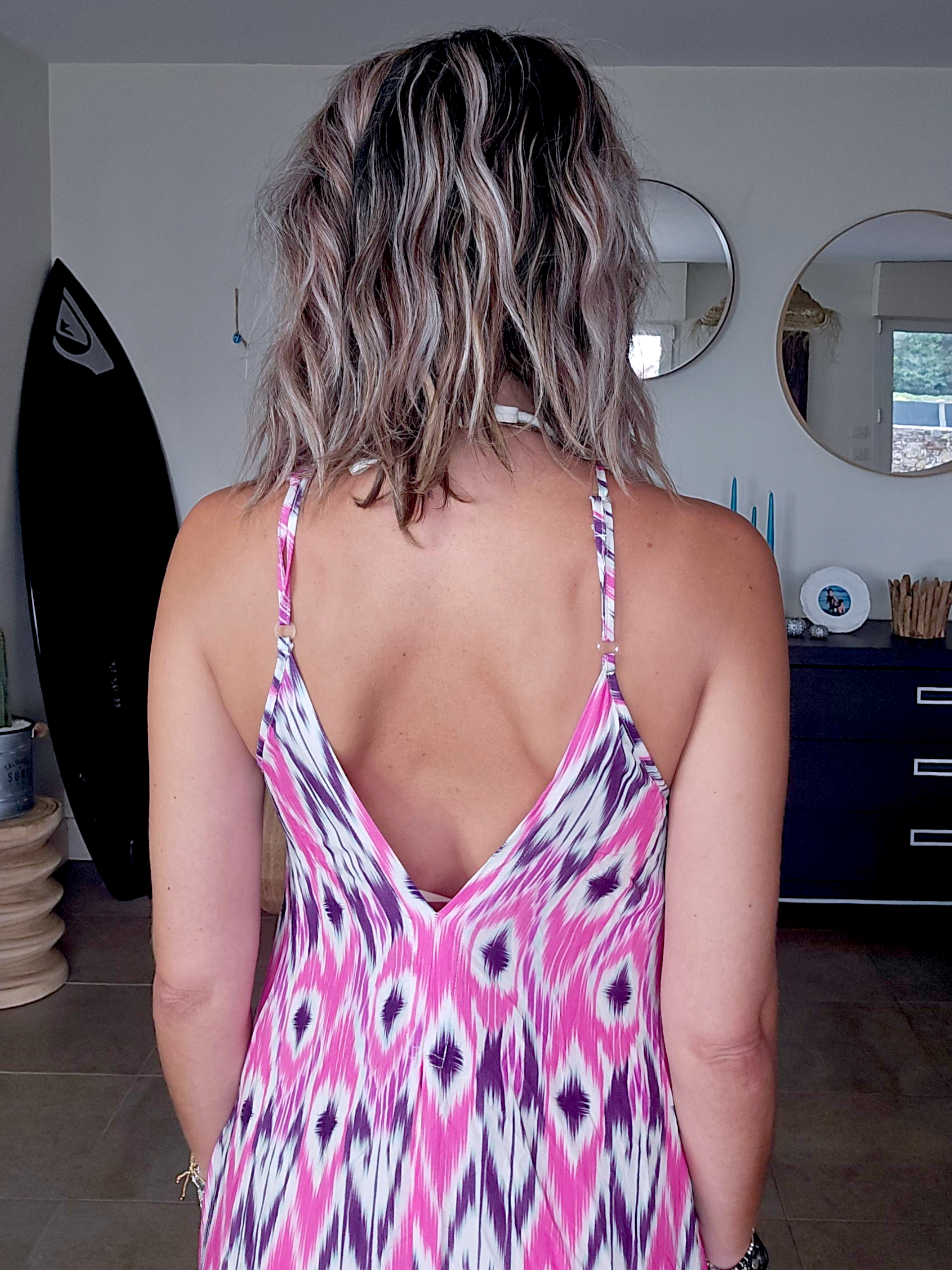 Robe rose éthnique