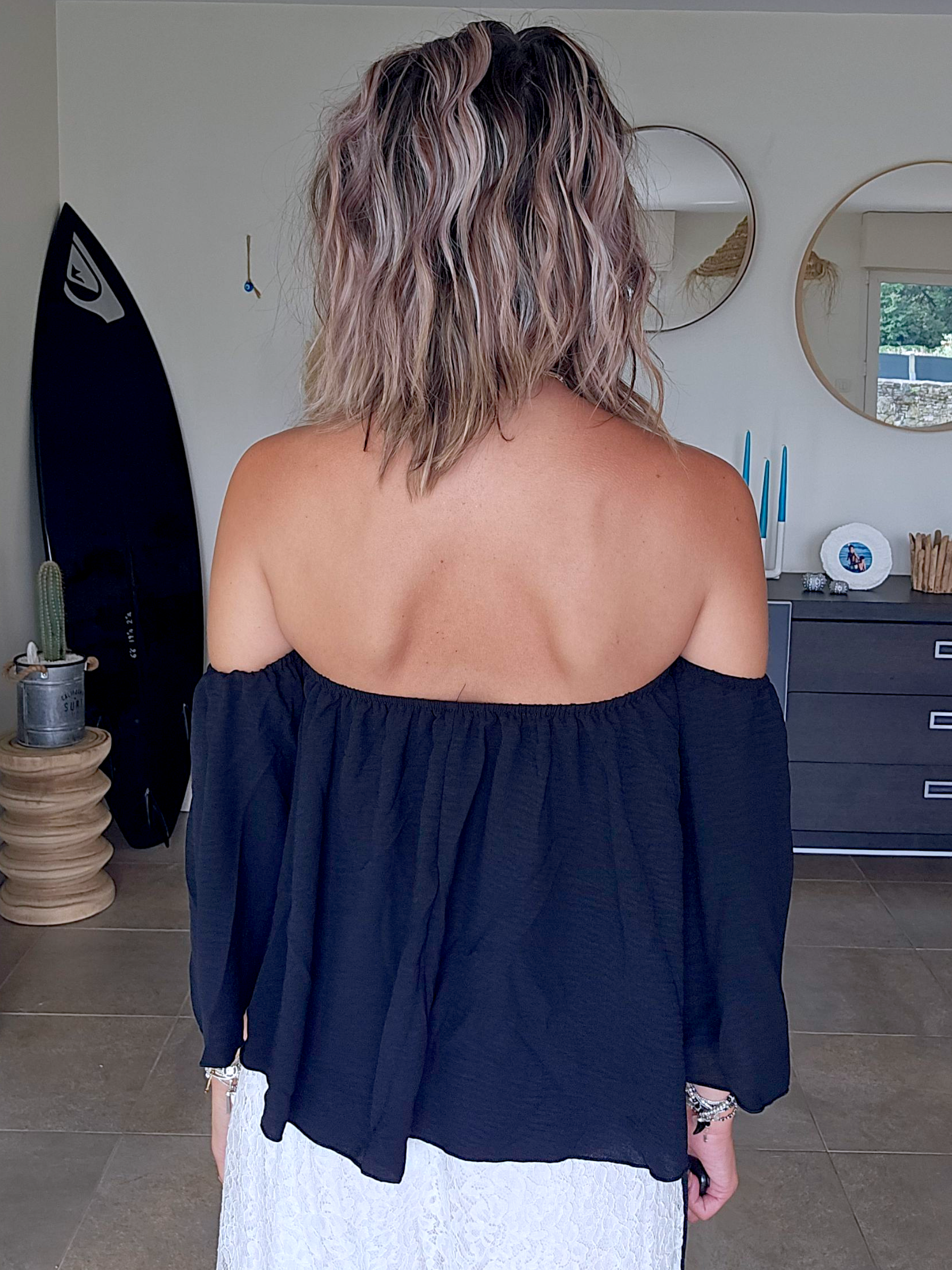 Blouse black épaules dénudées
