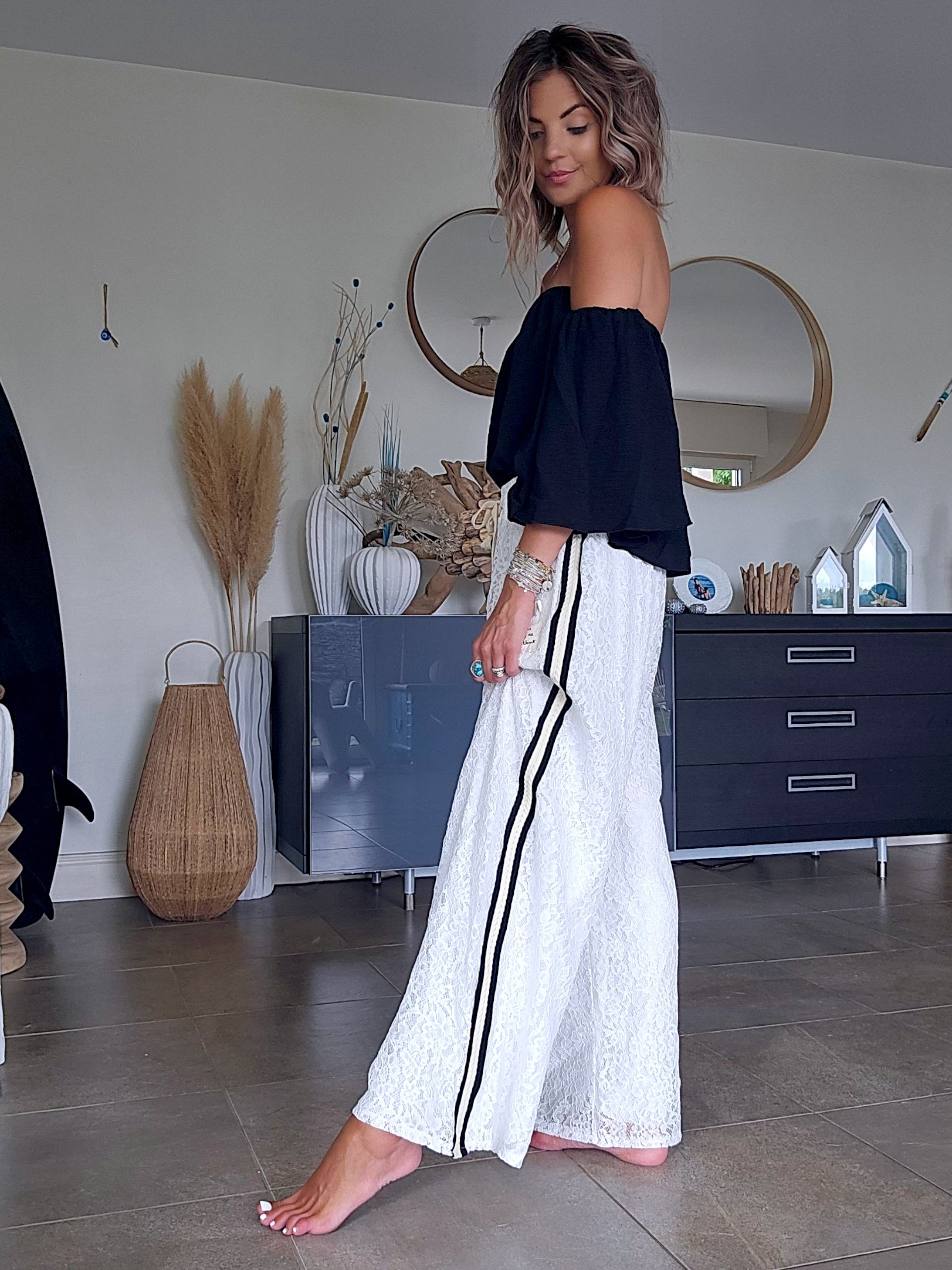Blouse black épaules dénudées