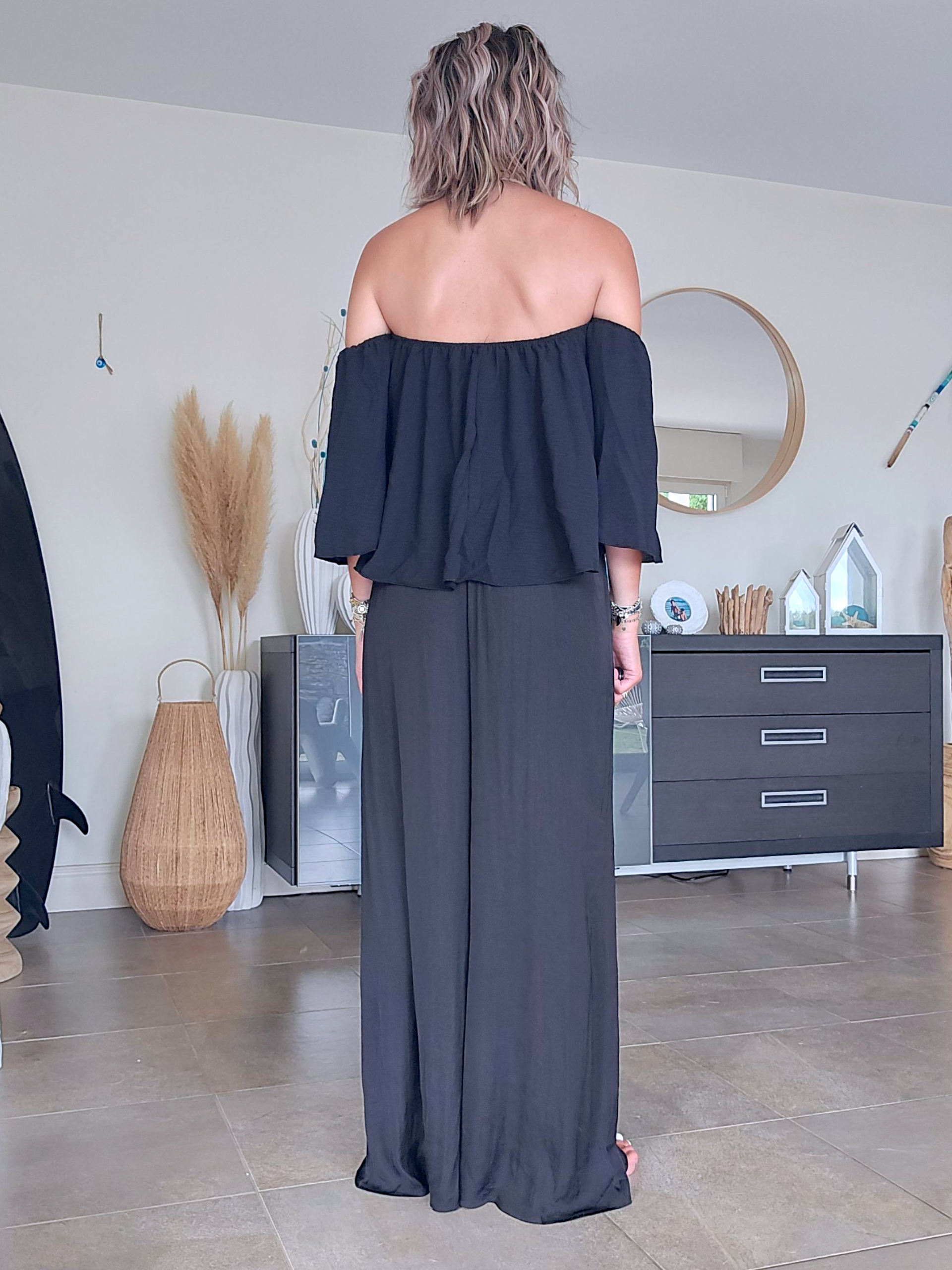 Pantalon black jambes larges