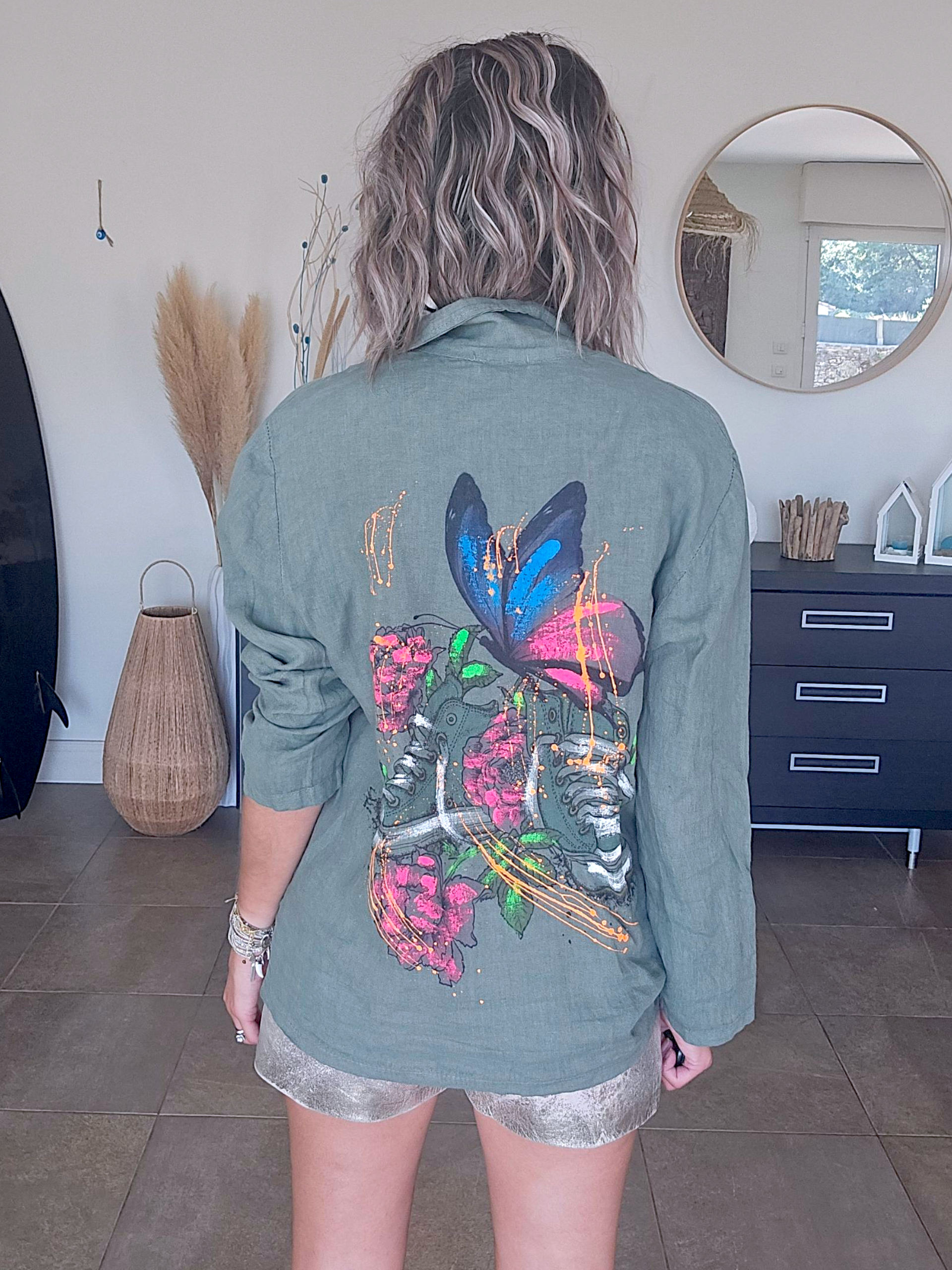Veste surchemise kaki