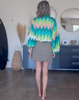 Blouse tie and dye vert