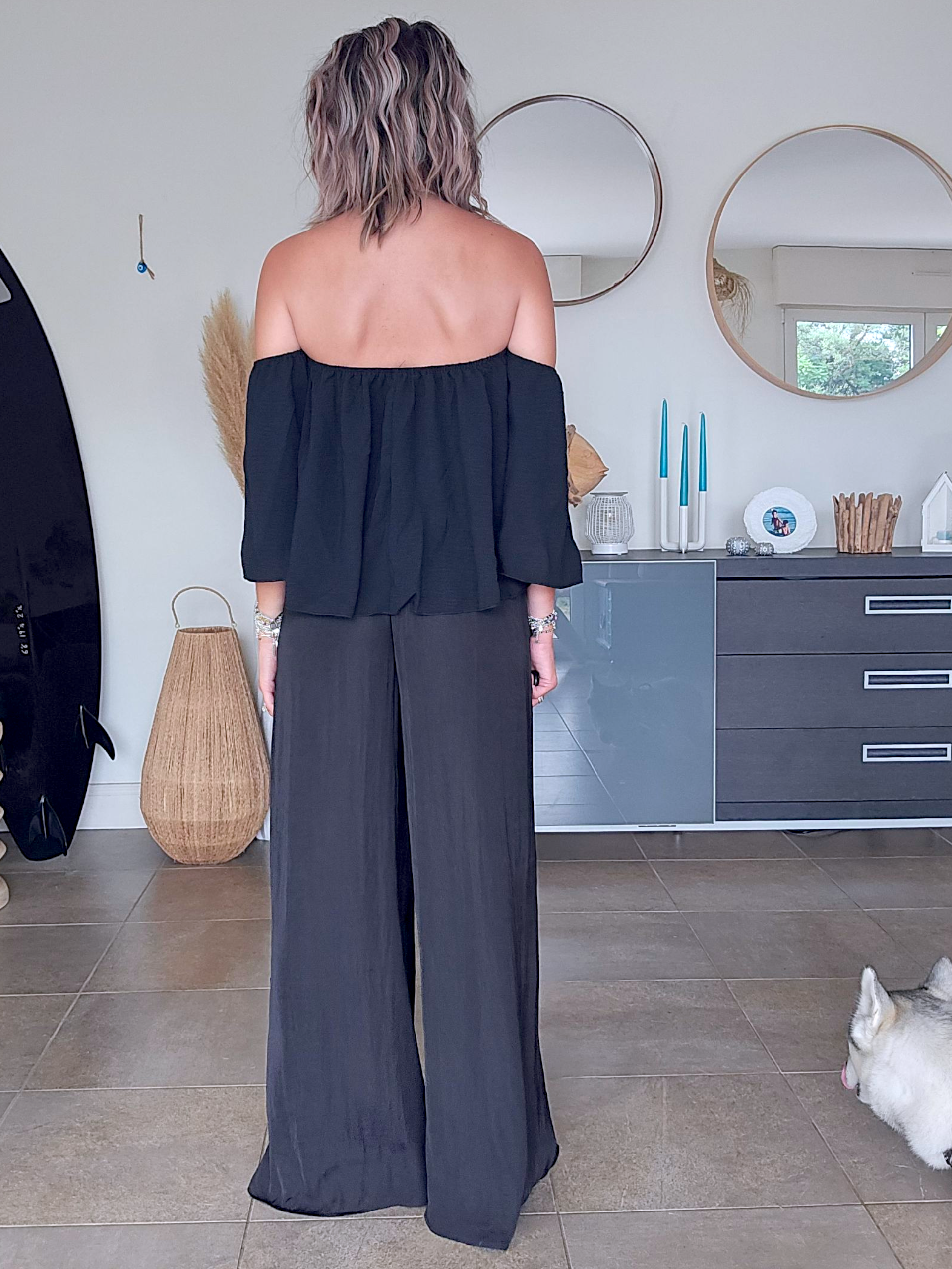 Blouse black épaules dénudées