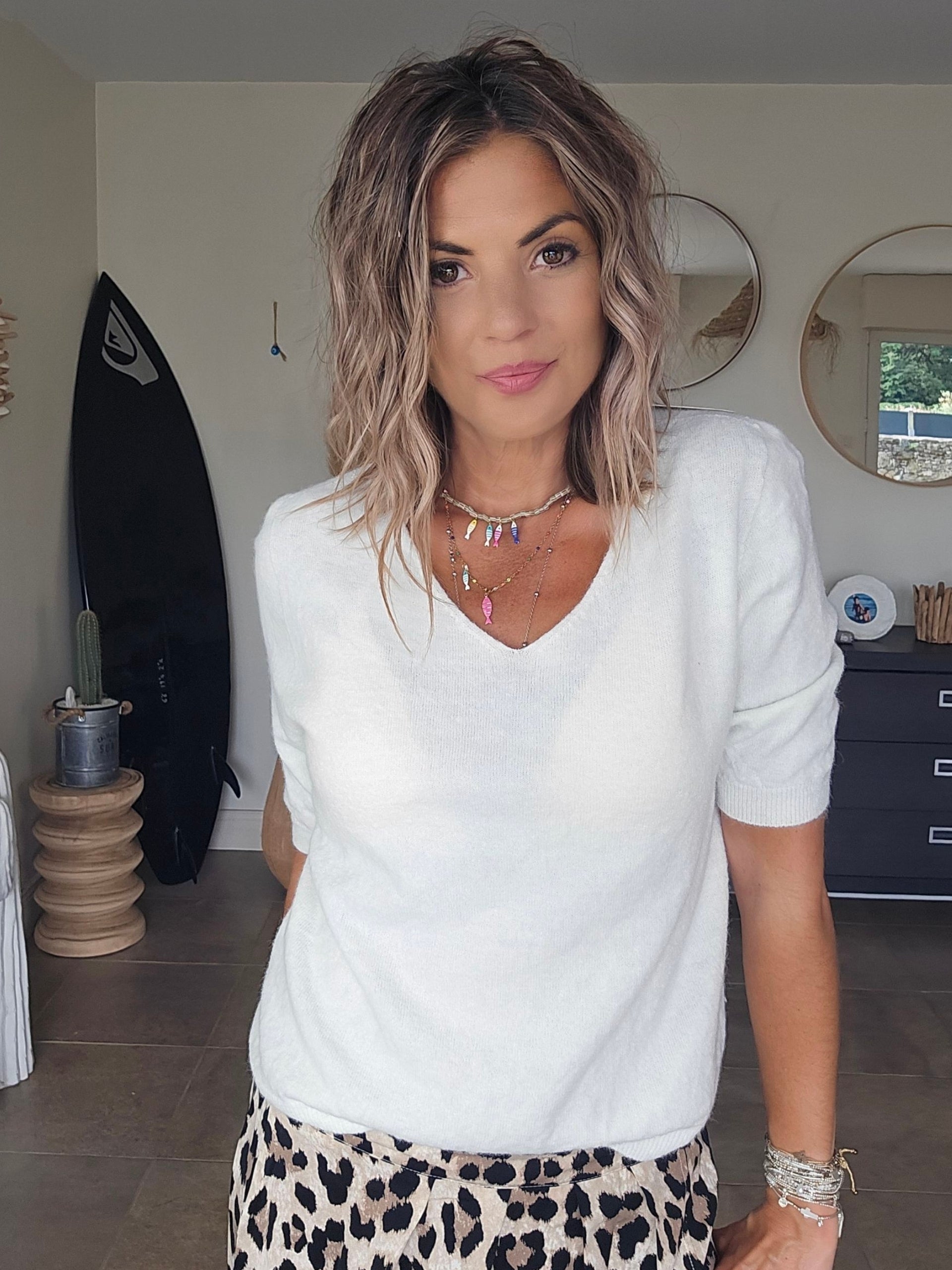 Pull doux blanc