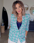 Veste flowers verte