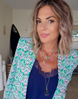 Veste flowers verte