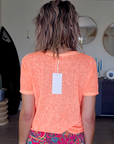 T-shirt skull orange fluo