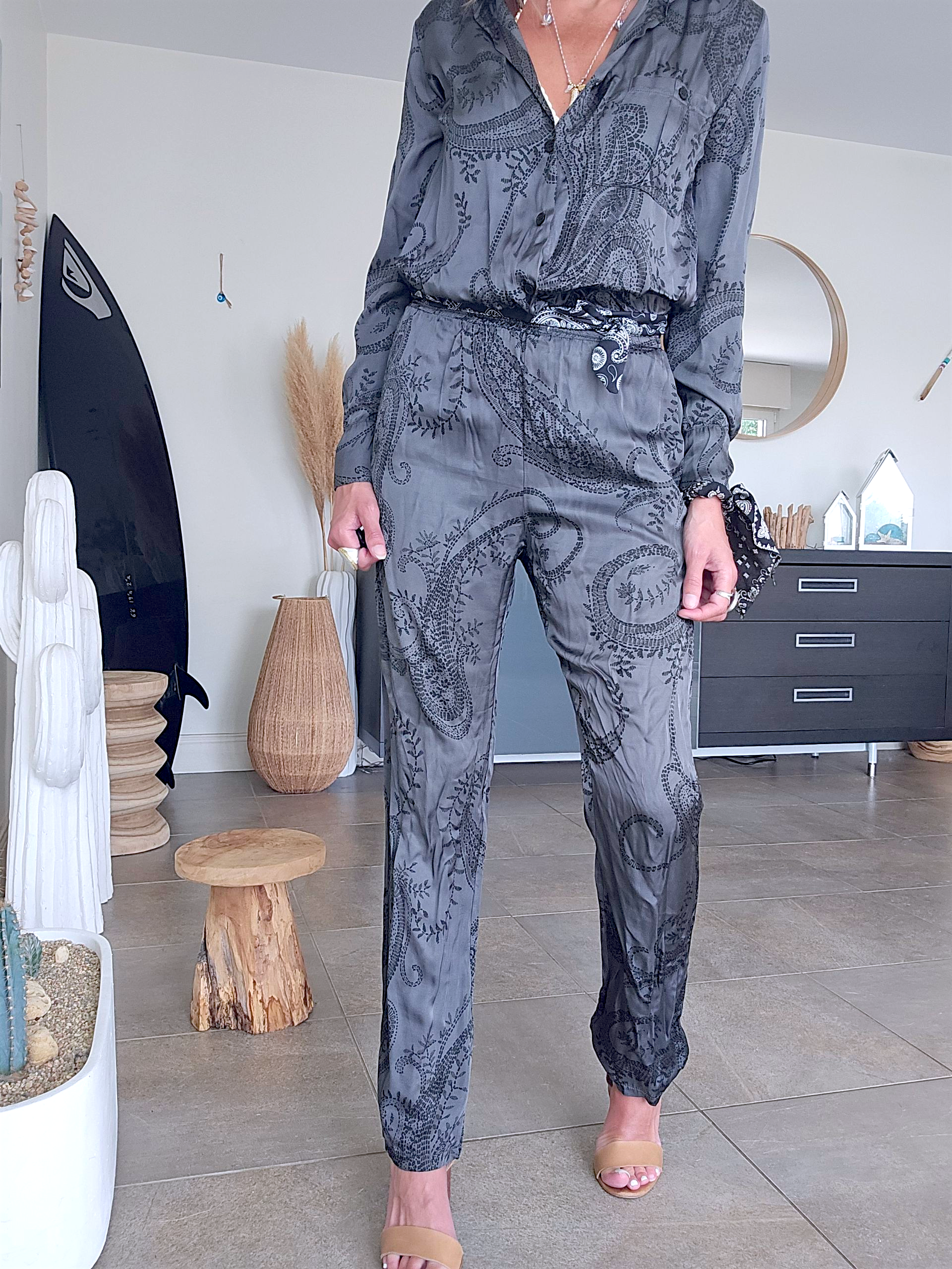 Combinaison bandana gris
