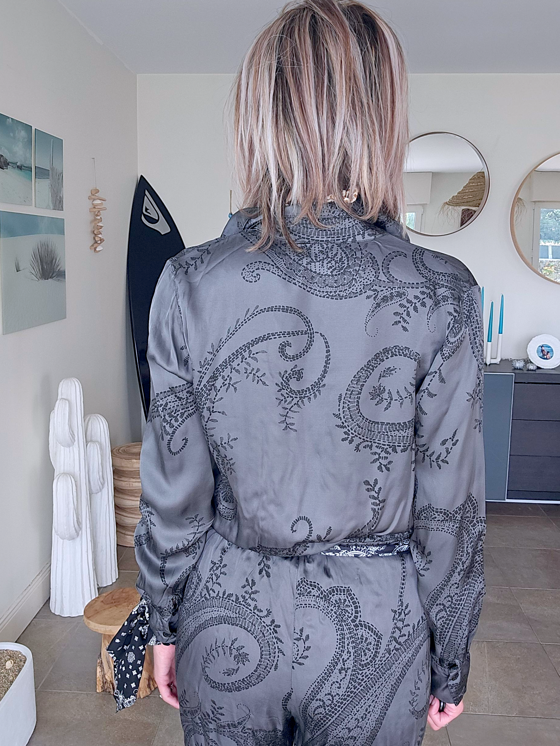Combinaison bandana gris