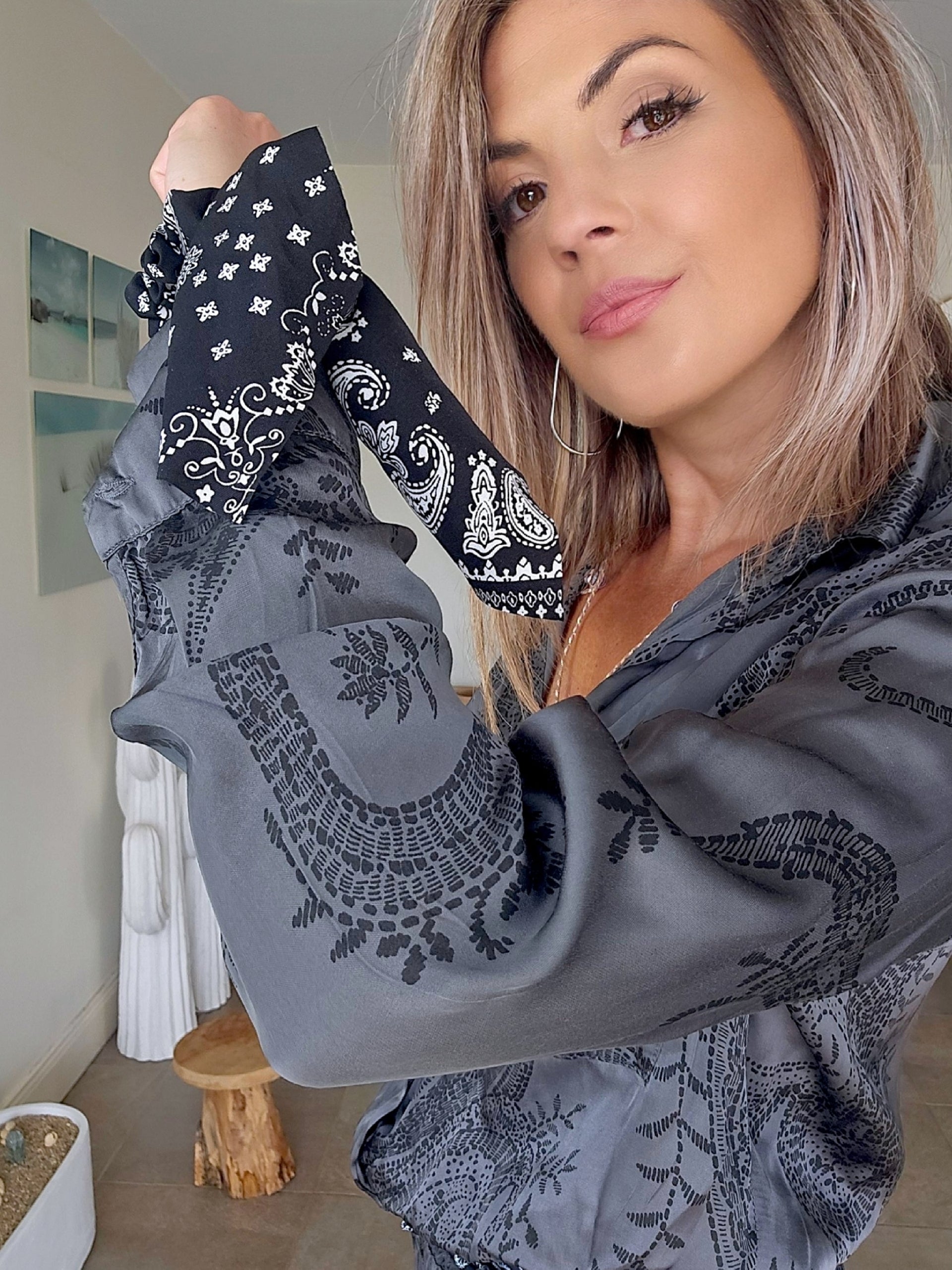 Combinaison bandana gris