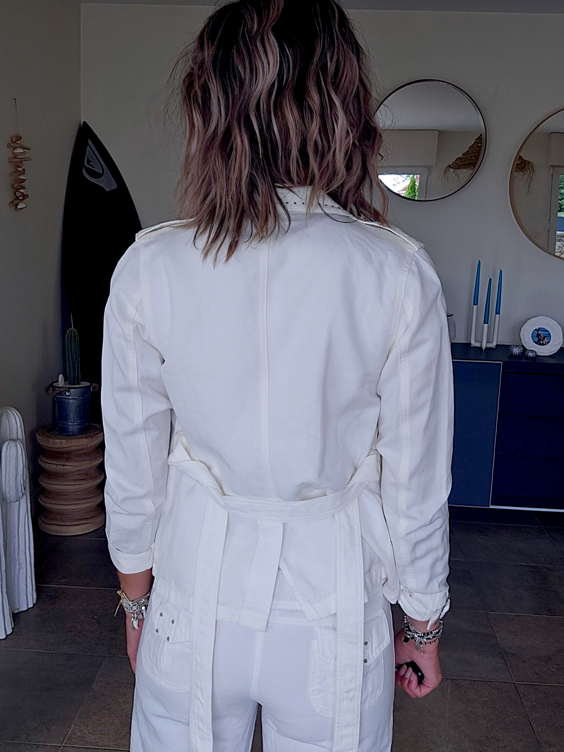 Veste white rock-chic