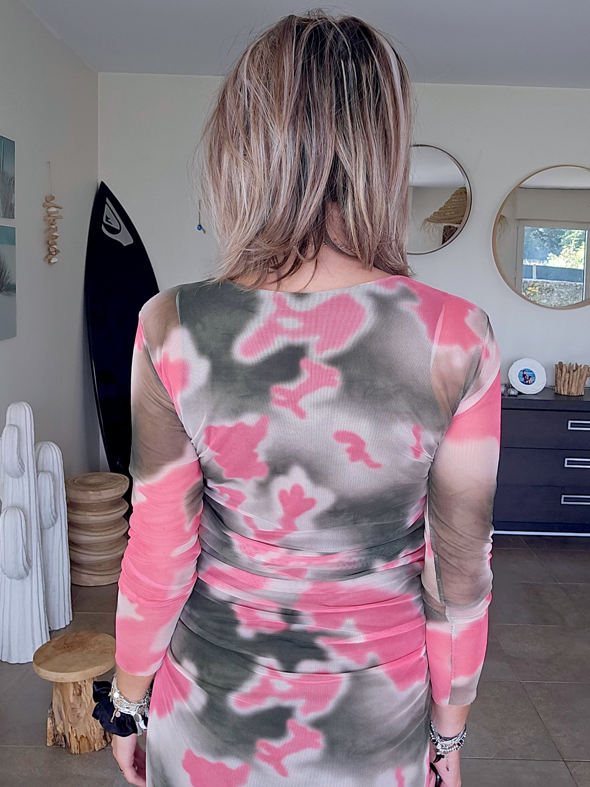 Robe tie and dye kaki