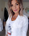 Veste white rock-chic