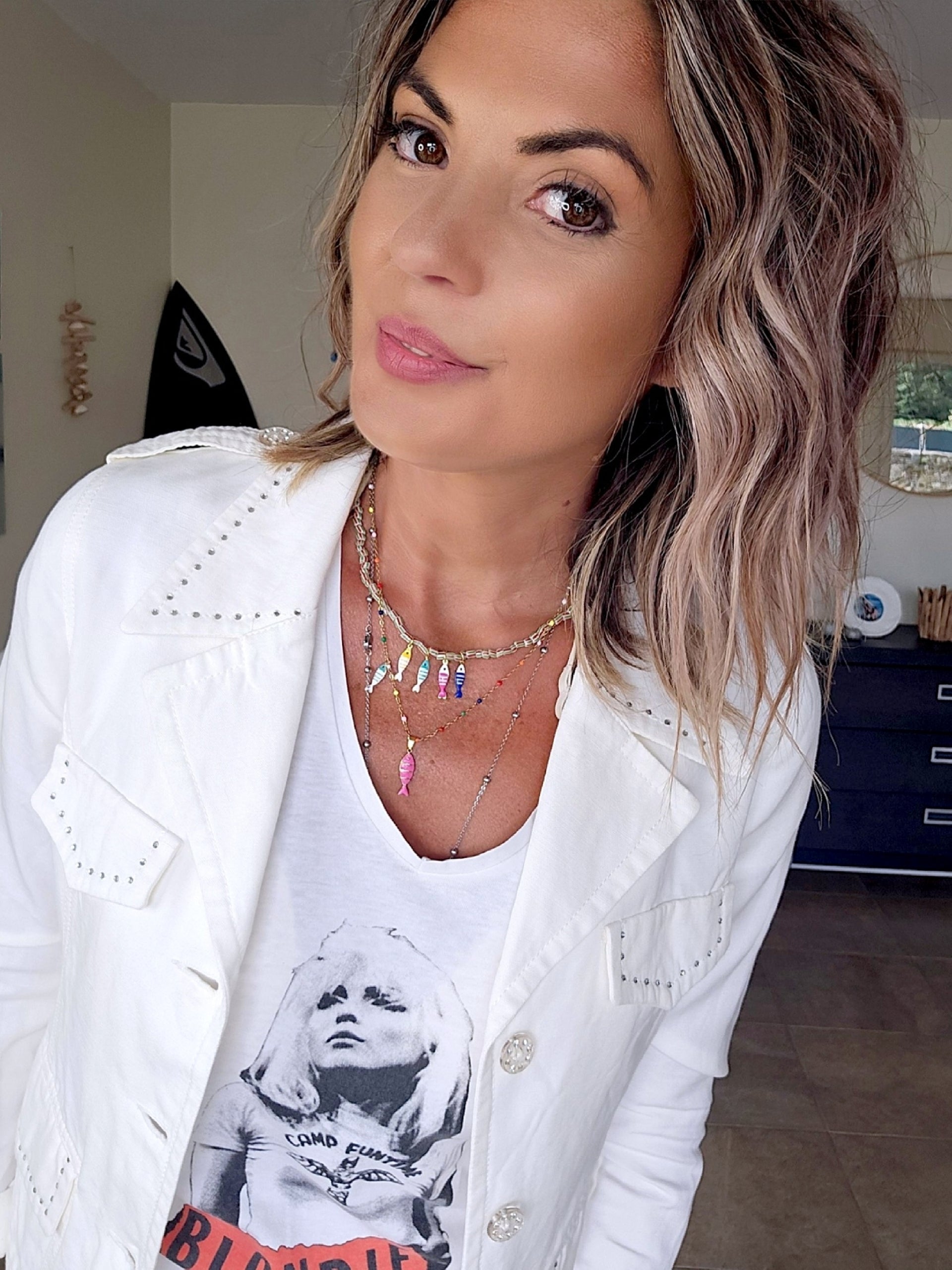 Veste white rock-chic