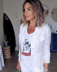 Veste white rock-chic