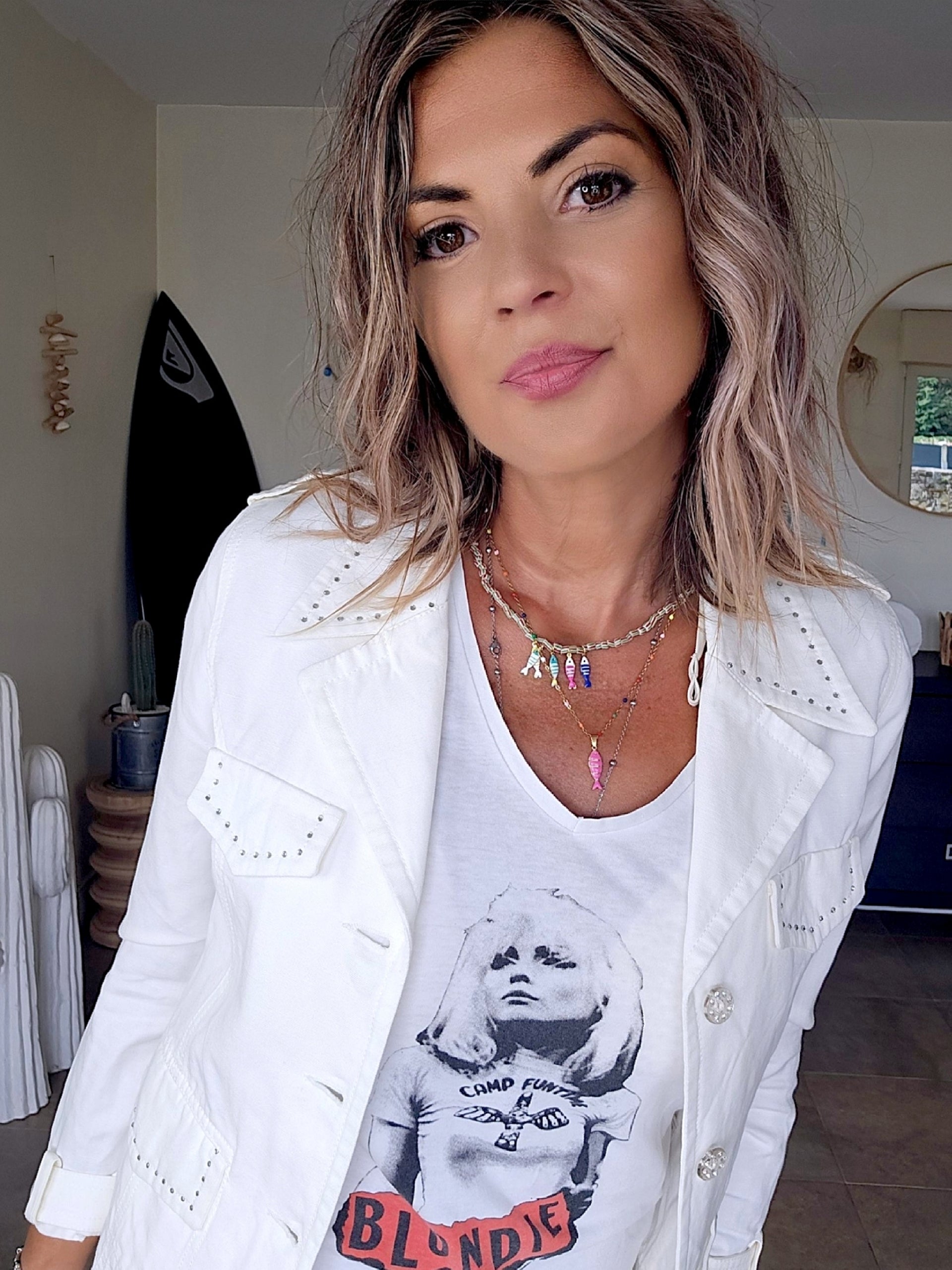Veste white rock-chic