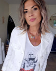 Veste white rock-chic