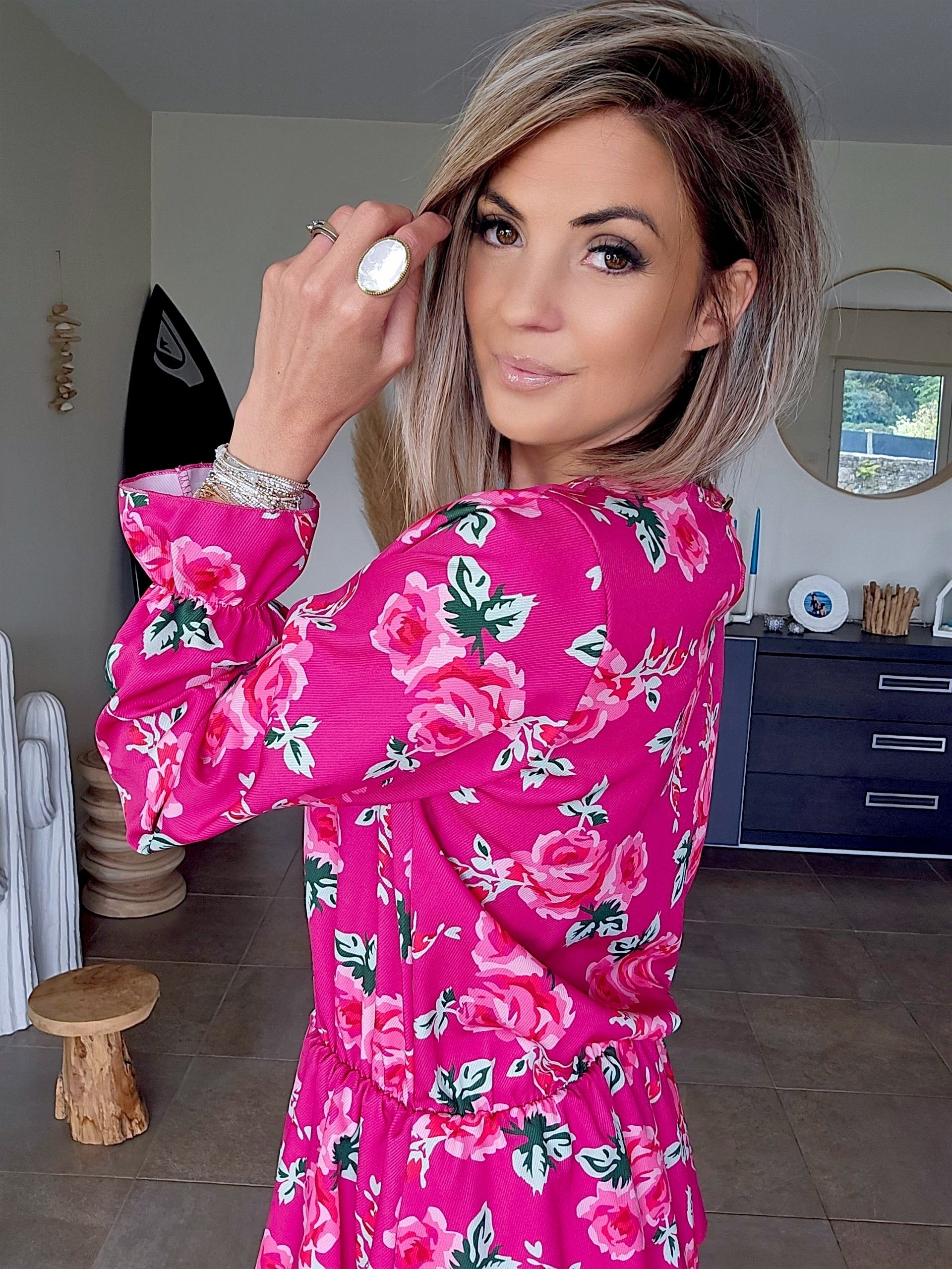 Robe flowers fuchsia