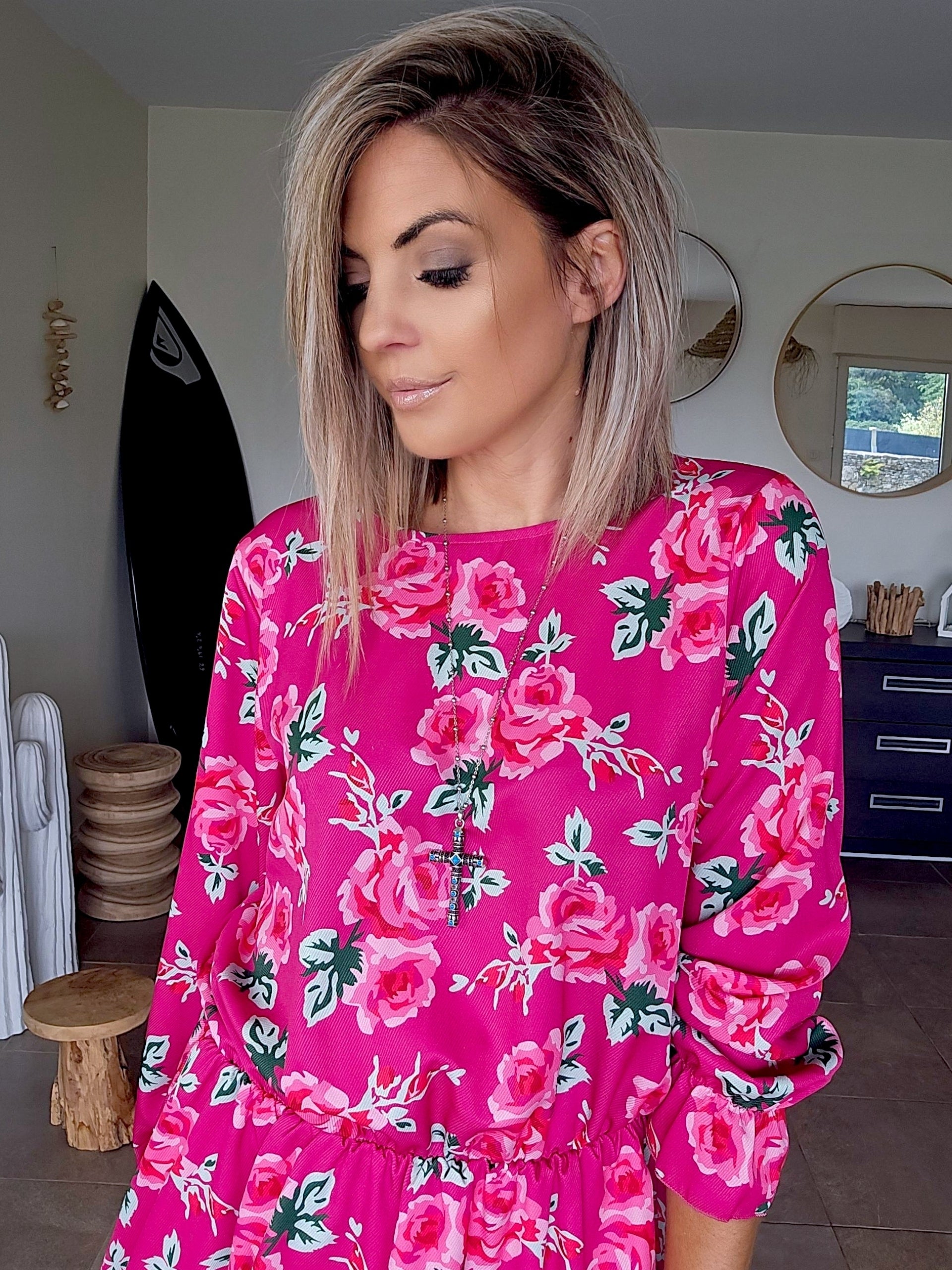 Robe flowers fuchsia