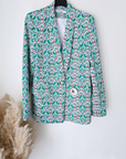 Veste flowers verte