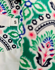 Veste flowers verte