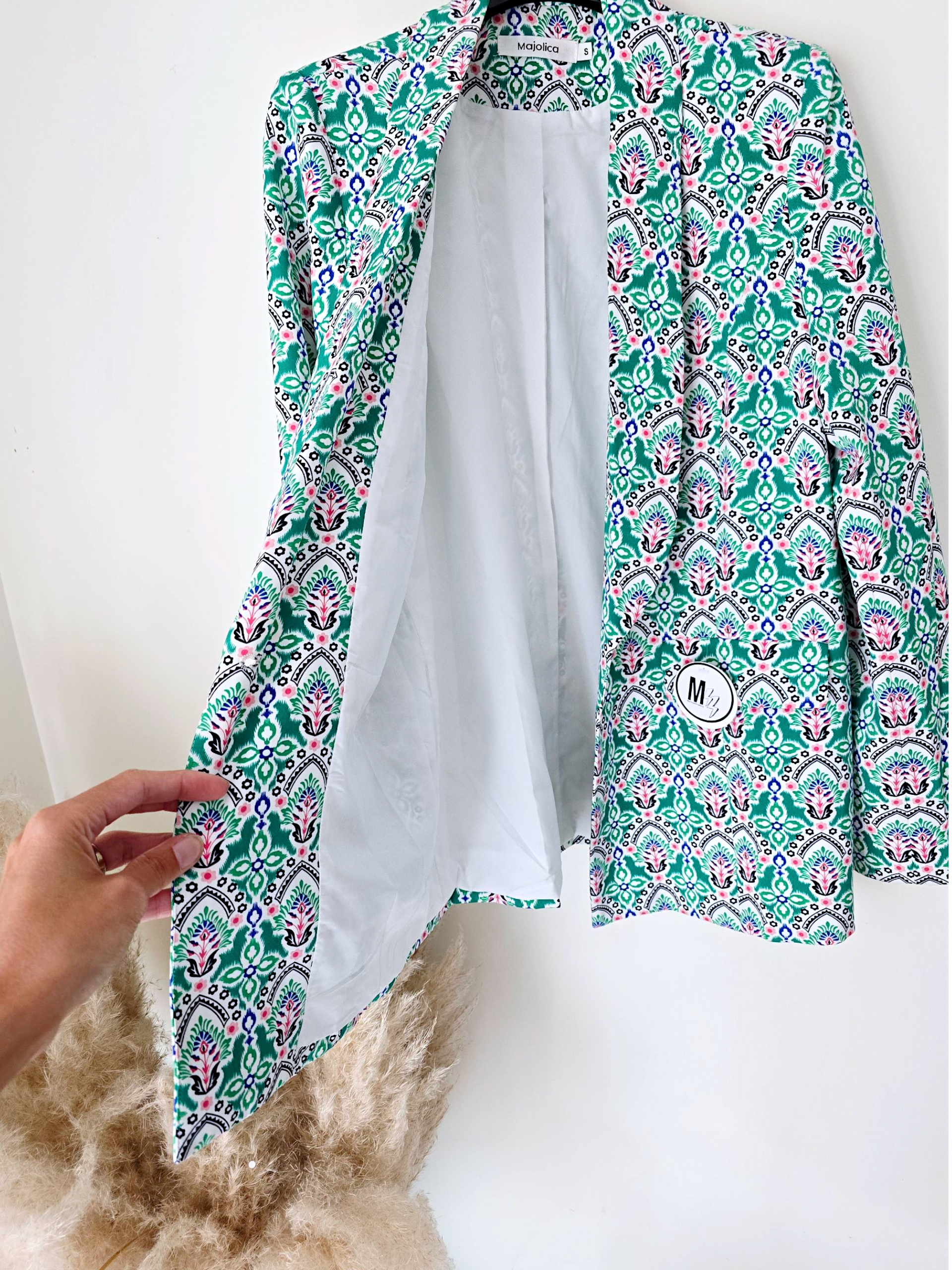 Veste flowers verte