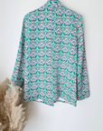 Veste flowers verte
