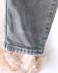 Pantalon slim kaki-gris