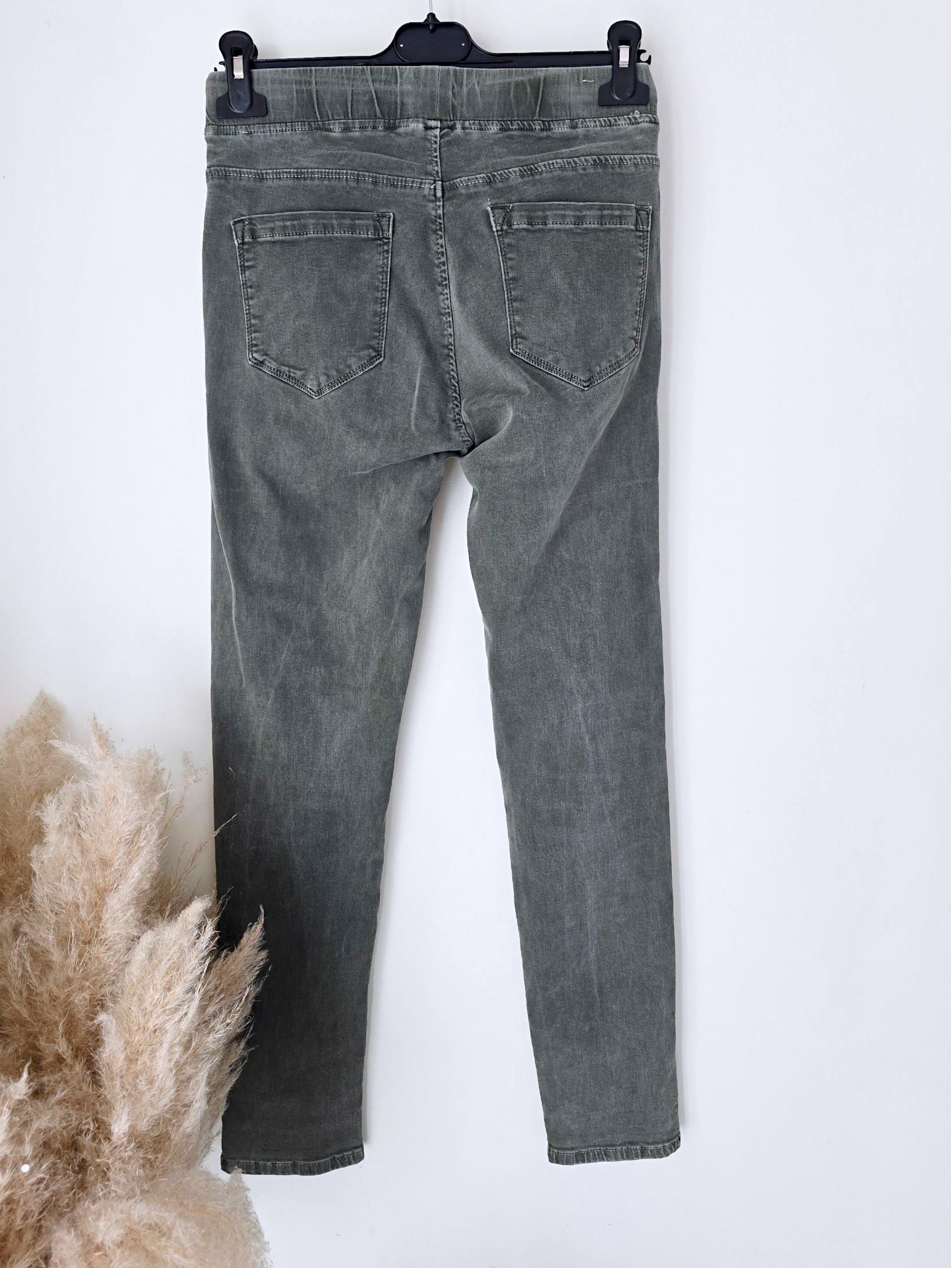 Pantalon slim kaki-gris