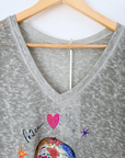 T-shirt skull kaki-beige