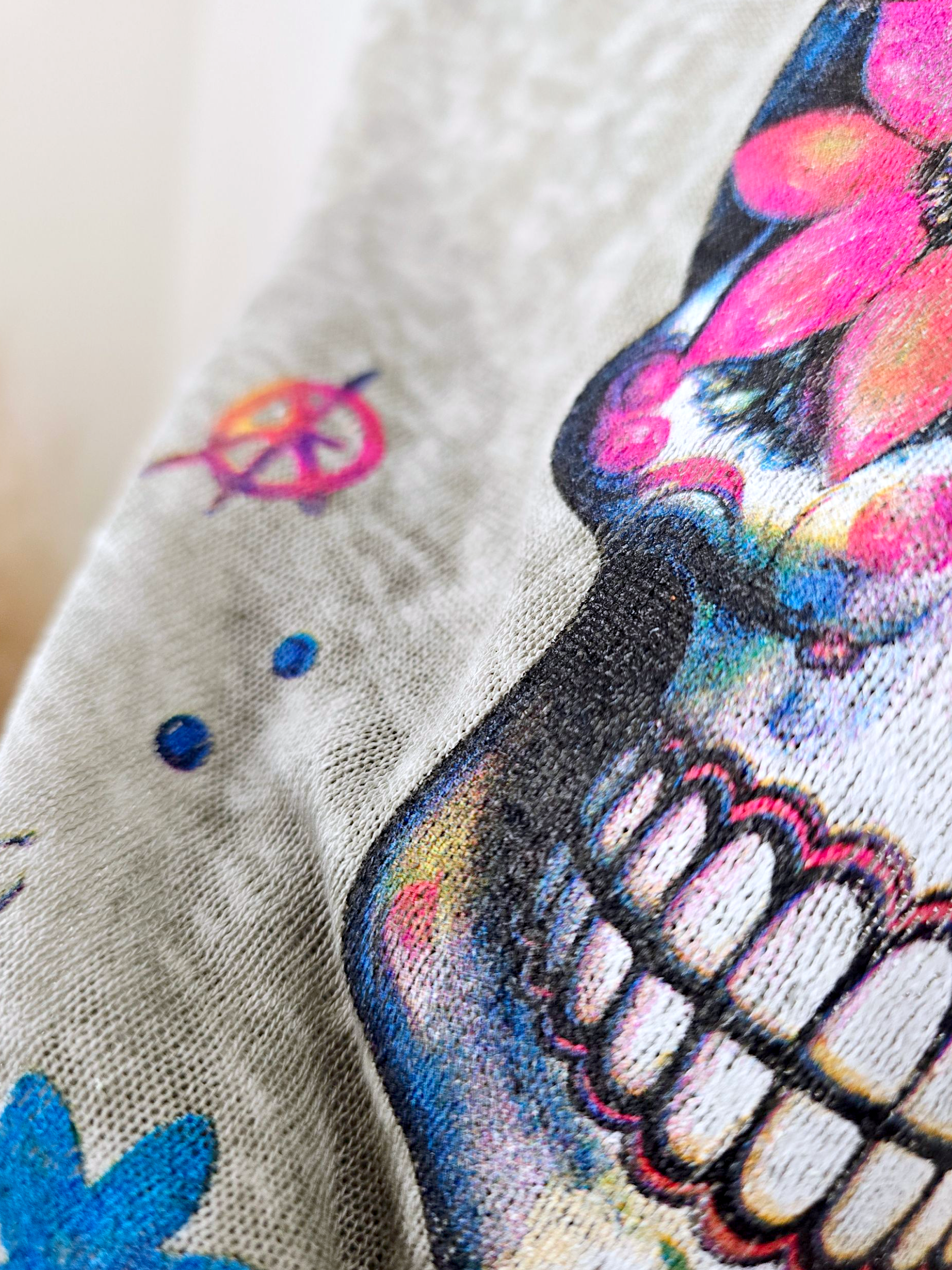 T-shirt skull kaki-beige