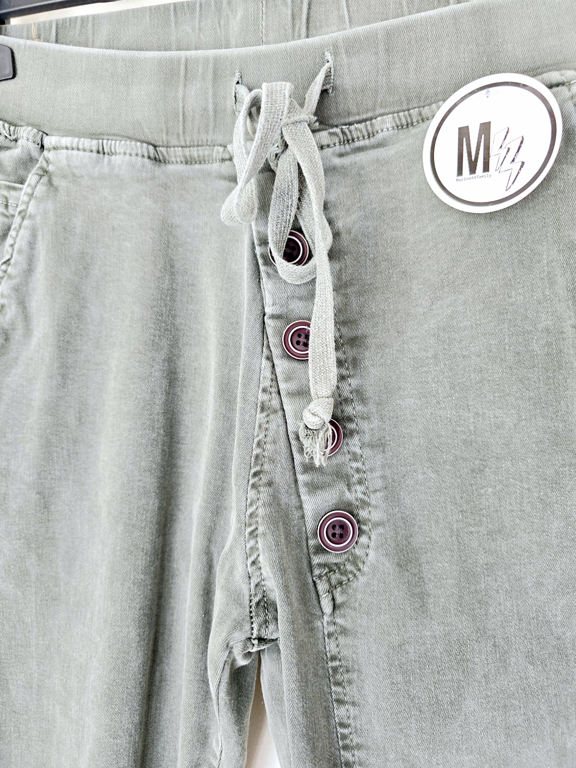 Pantalon slim kaki-gris