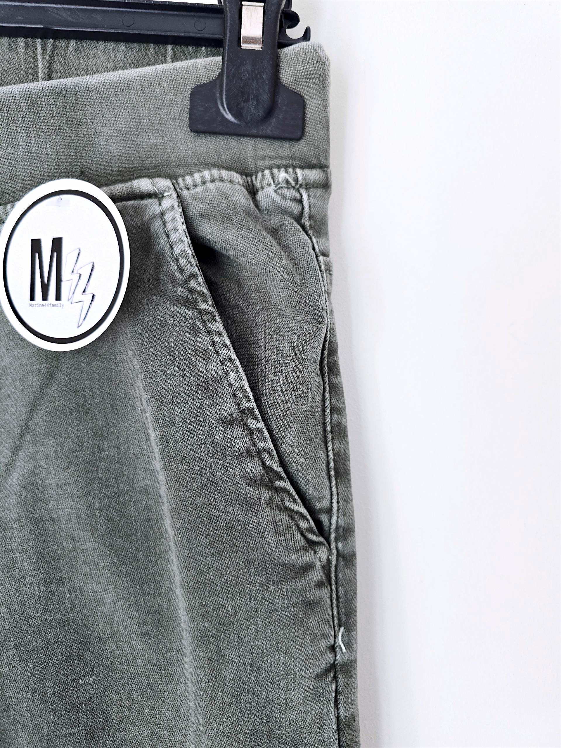 Pantalon slim kaki-gris