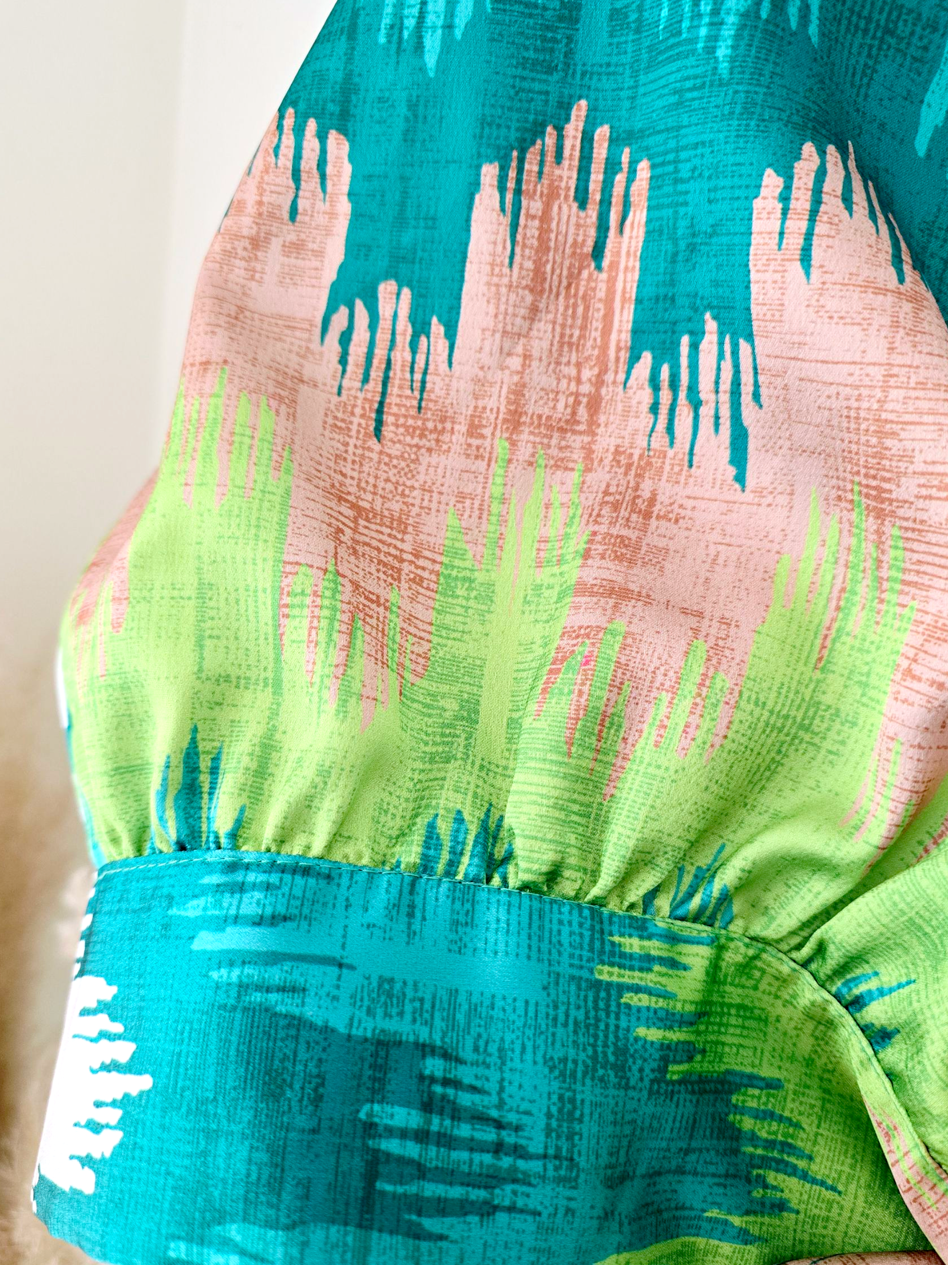 Blouse tie and dye vert