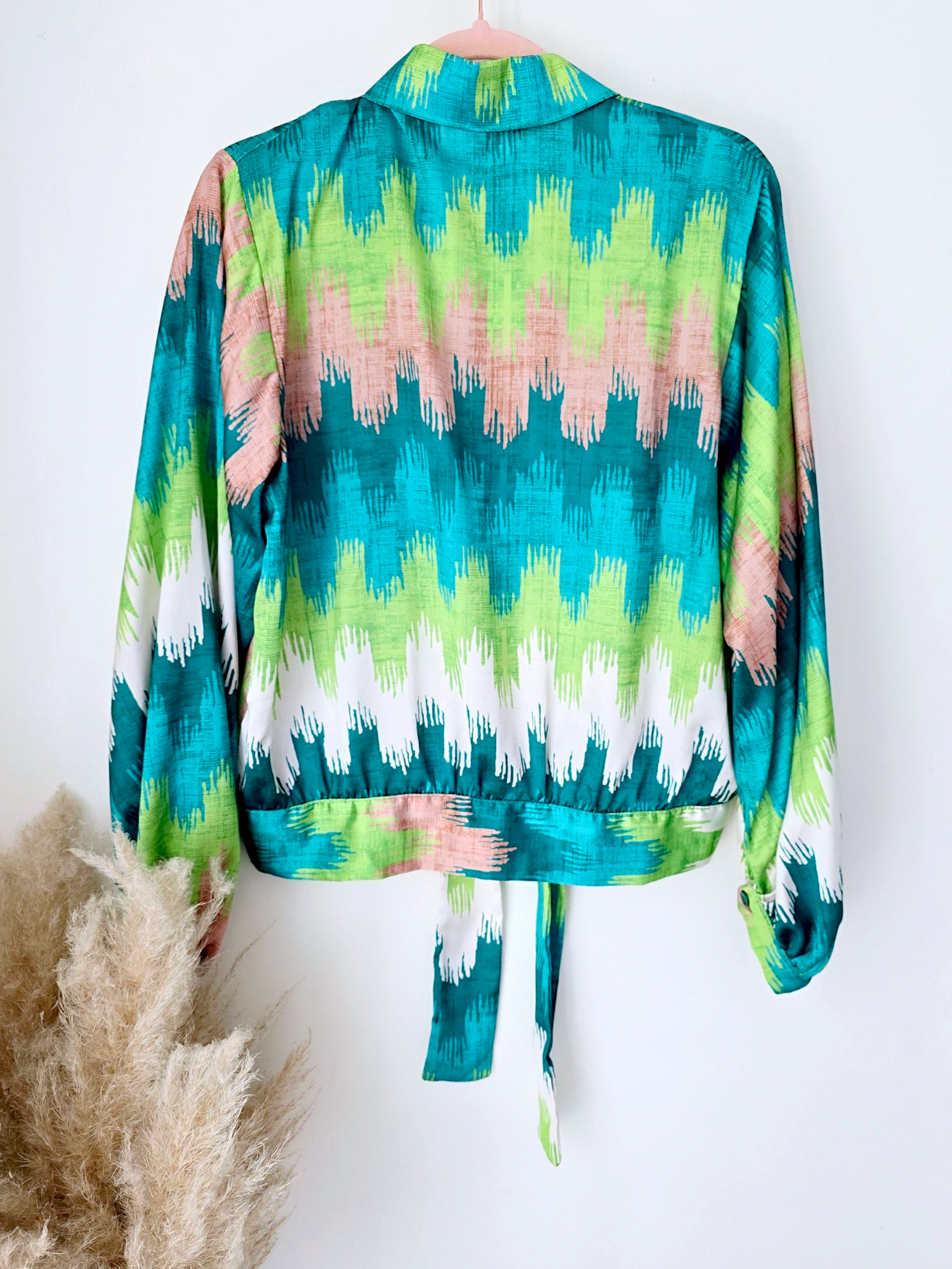 Blouse tie and dye vert