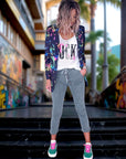 Pantalon slim kaki-gris