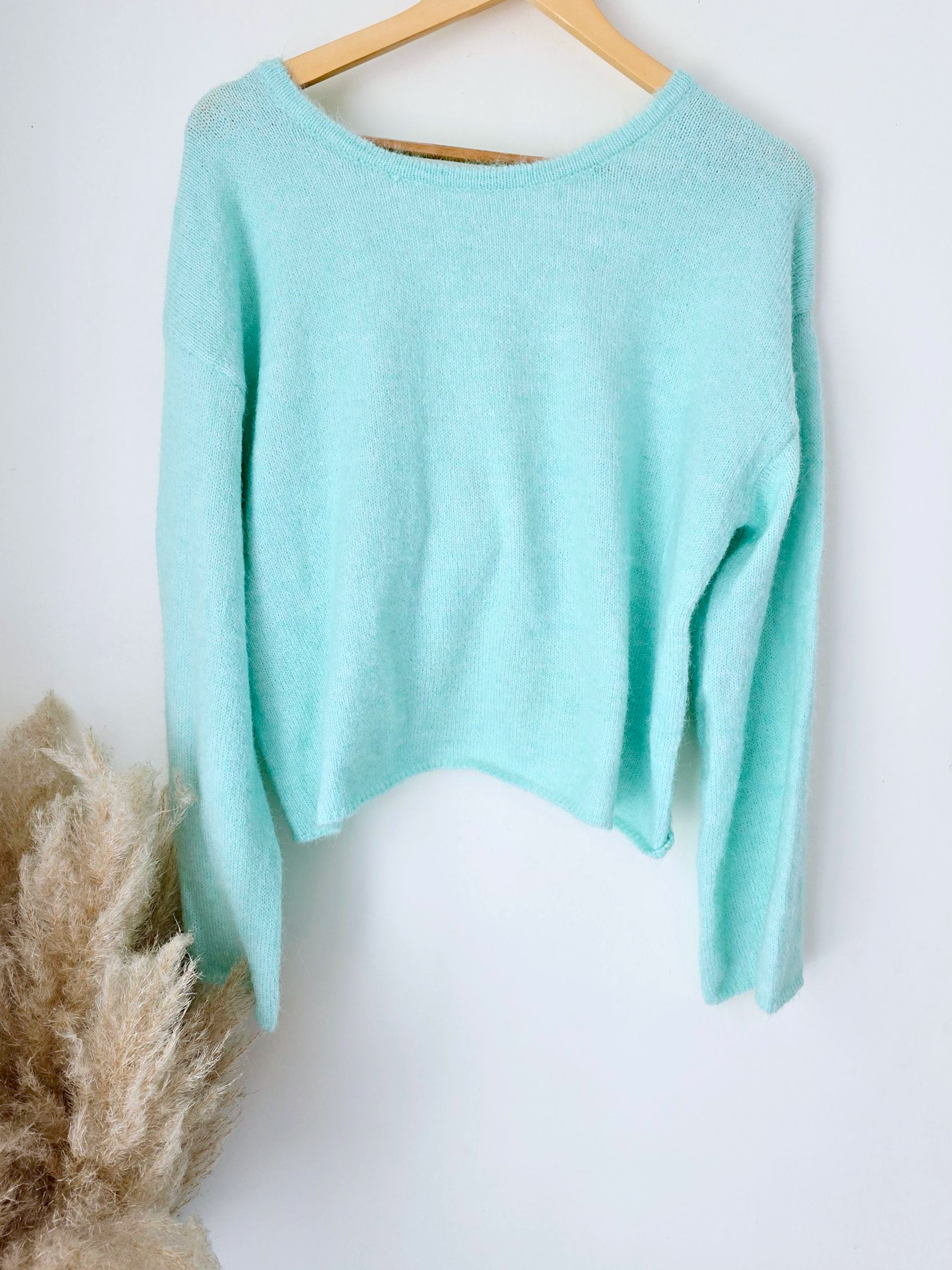 Pull glamour vert menthe