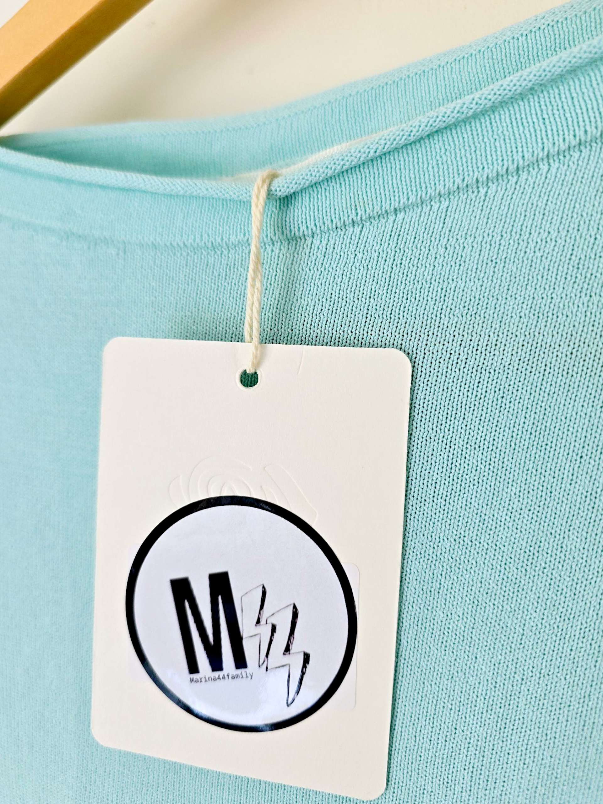 Pull maille fine bleu ciel
