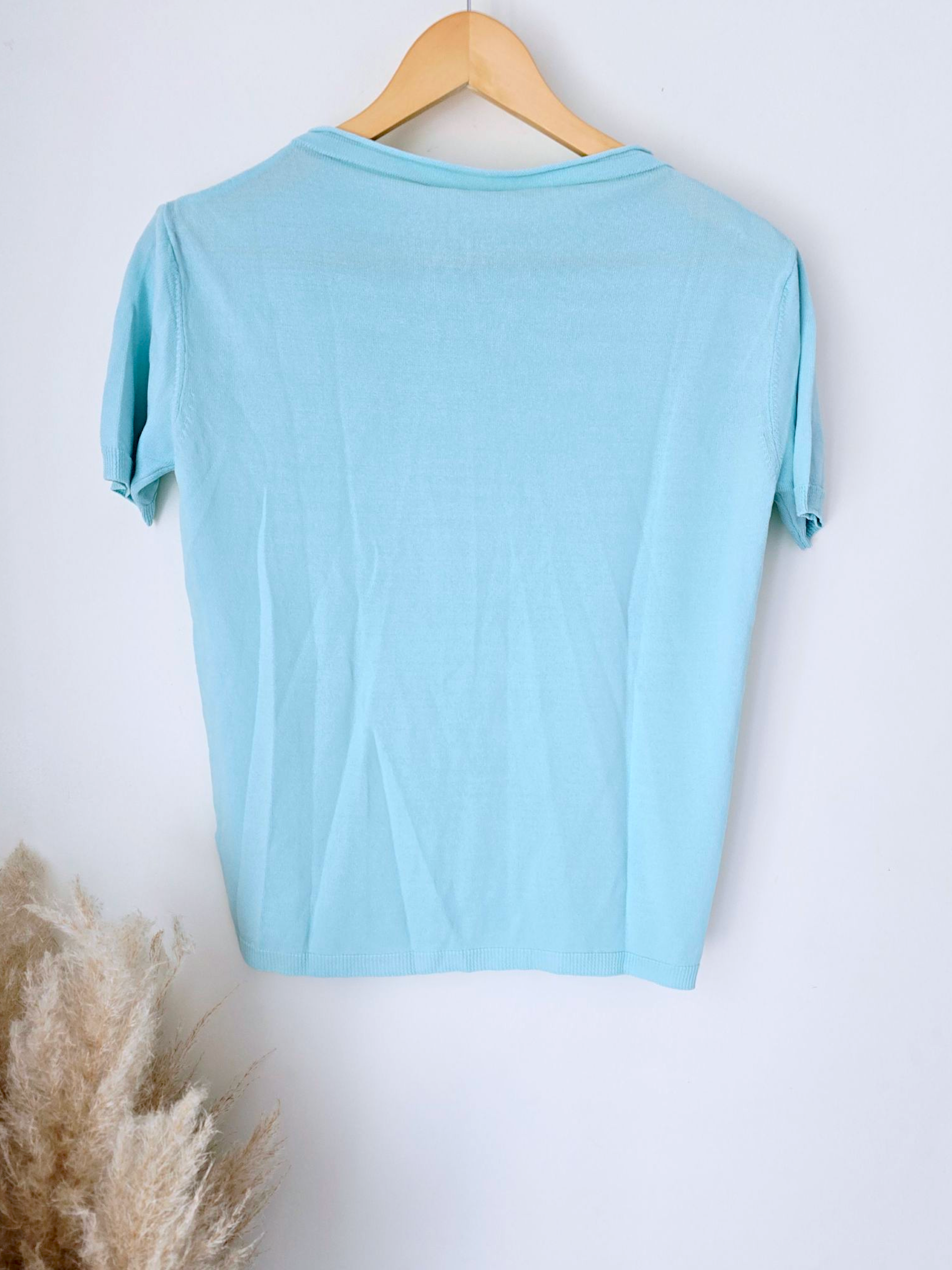 Pull maille fine bleu ciel