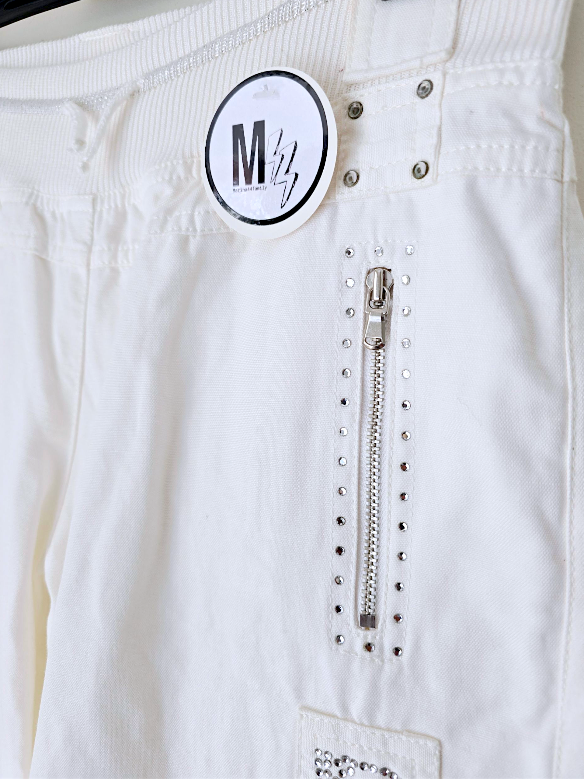 Pantalon white rock-chic