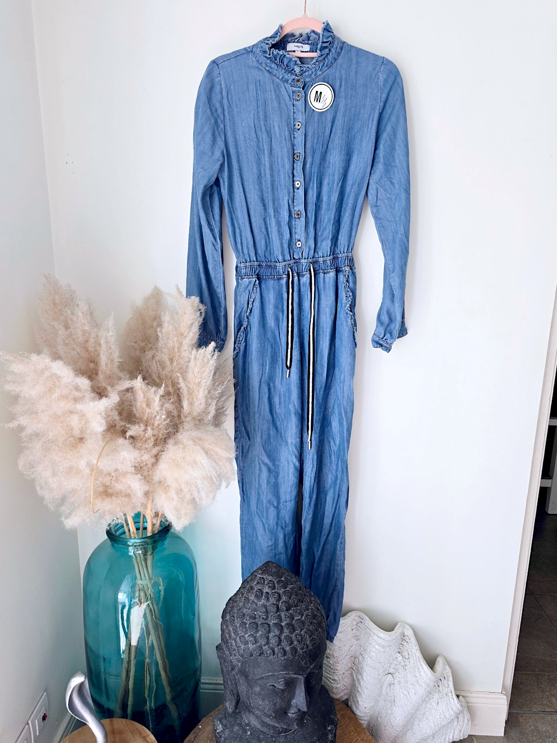 Combinaison bleu en lyocell