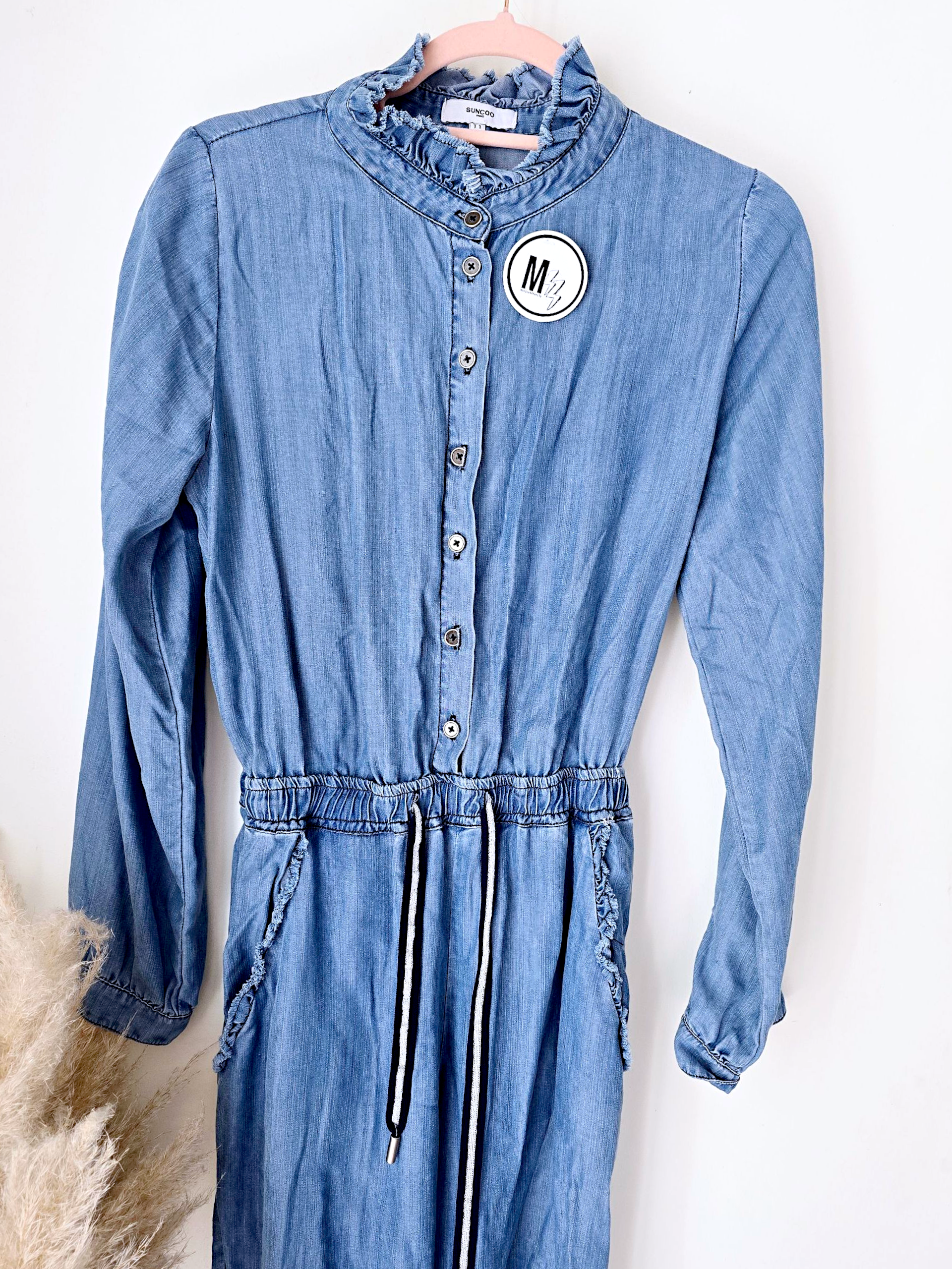 Combinaison bleu en lyocell