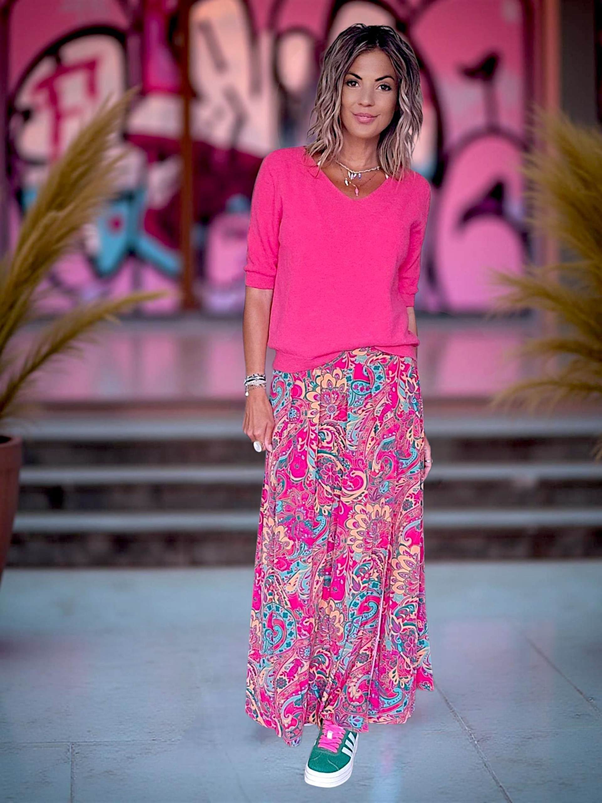 Pull doux rose fuchsia