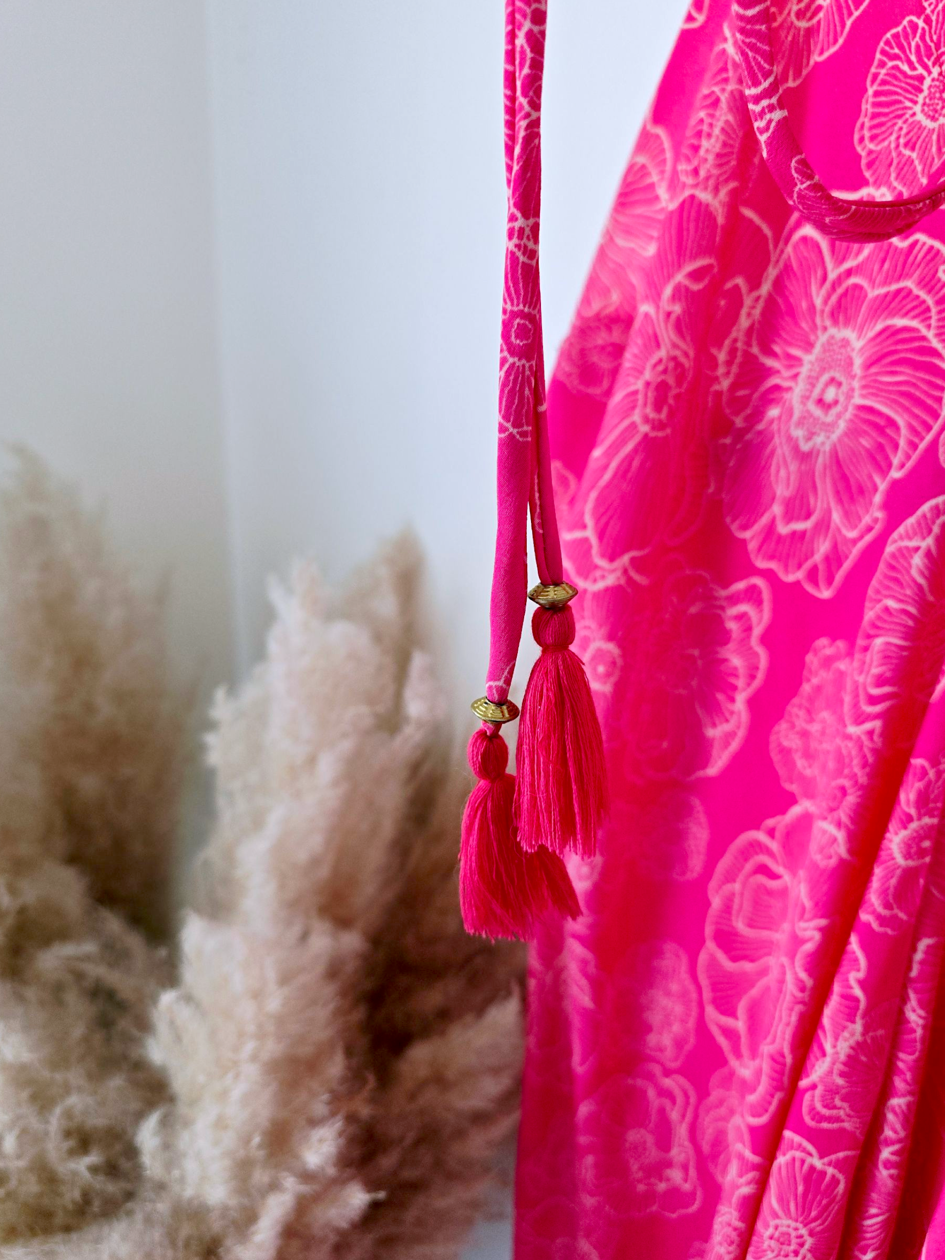Robe dos nu rose fuchsia