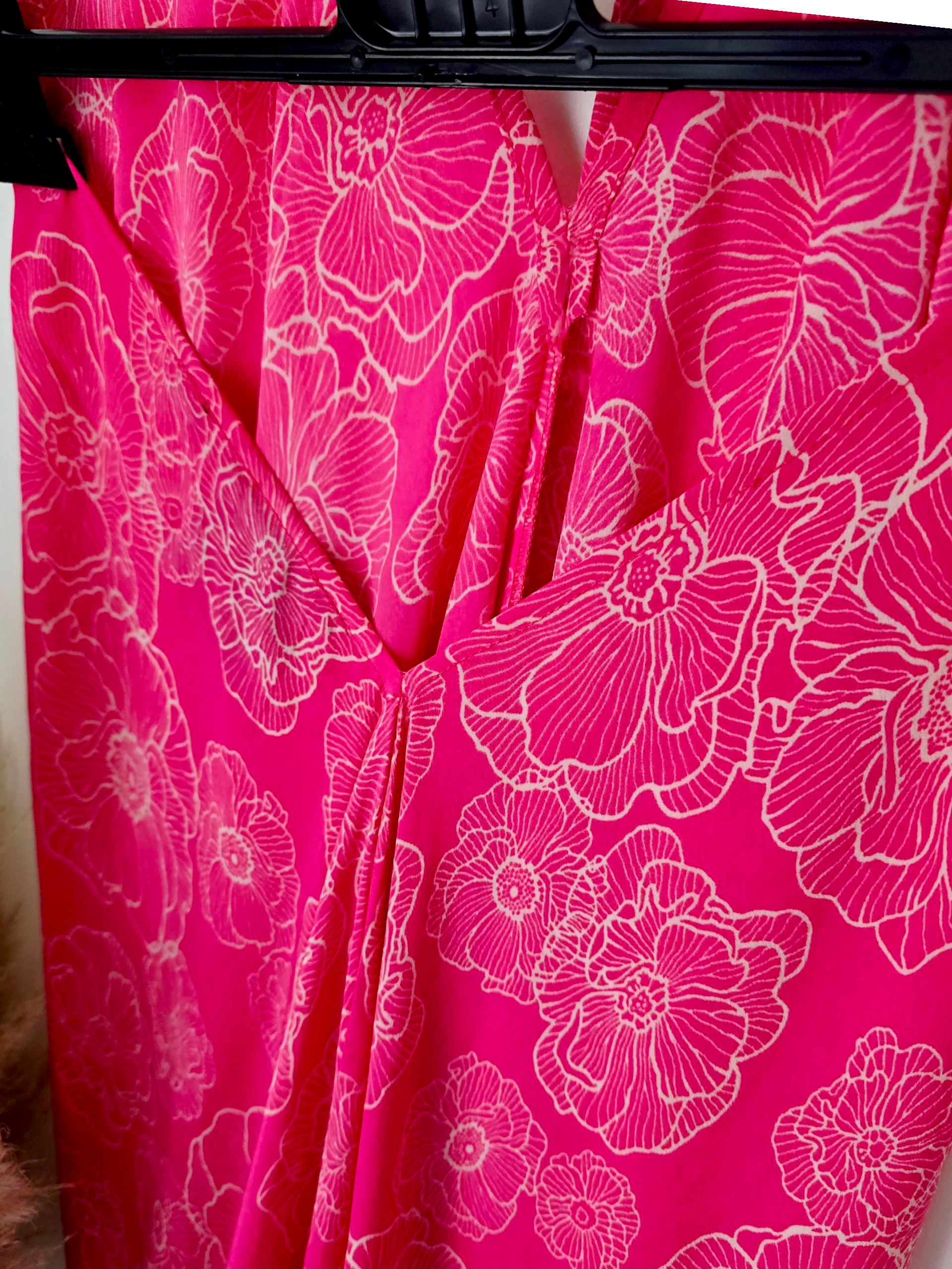 Robe dos nu rose fuchsia