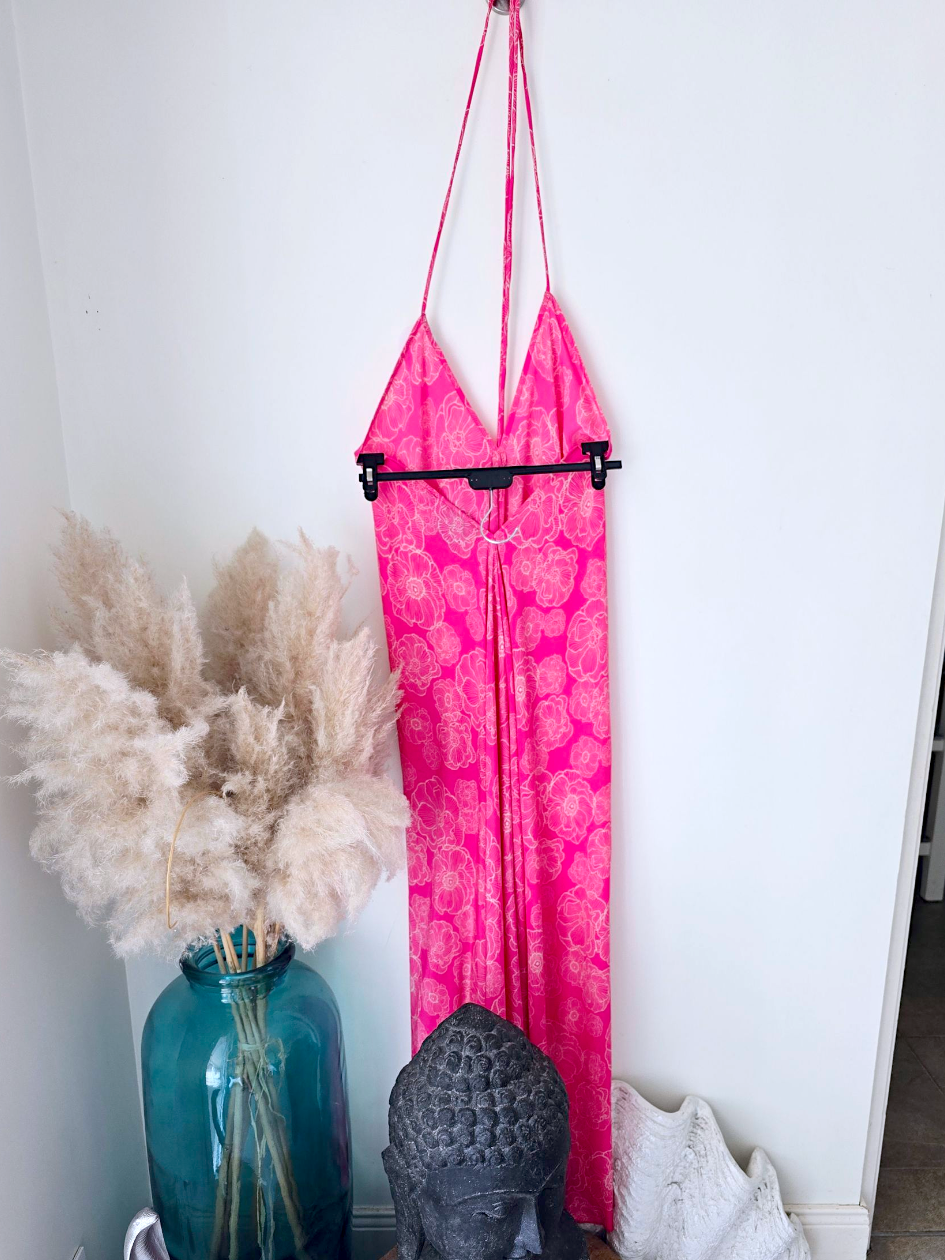 Robe dos nu rose fuchsia