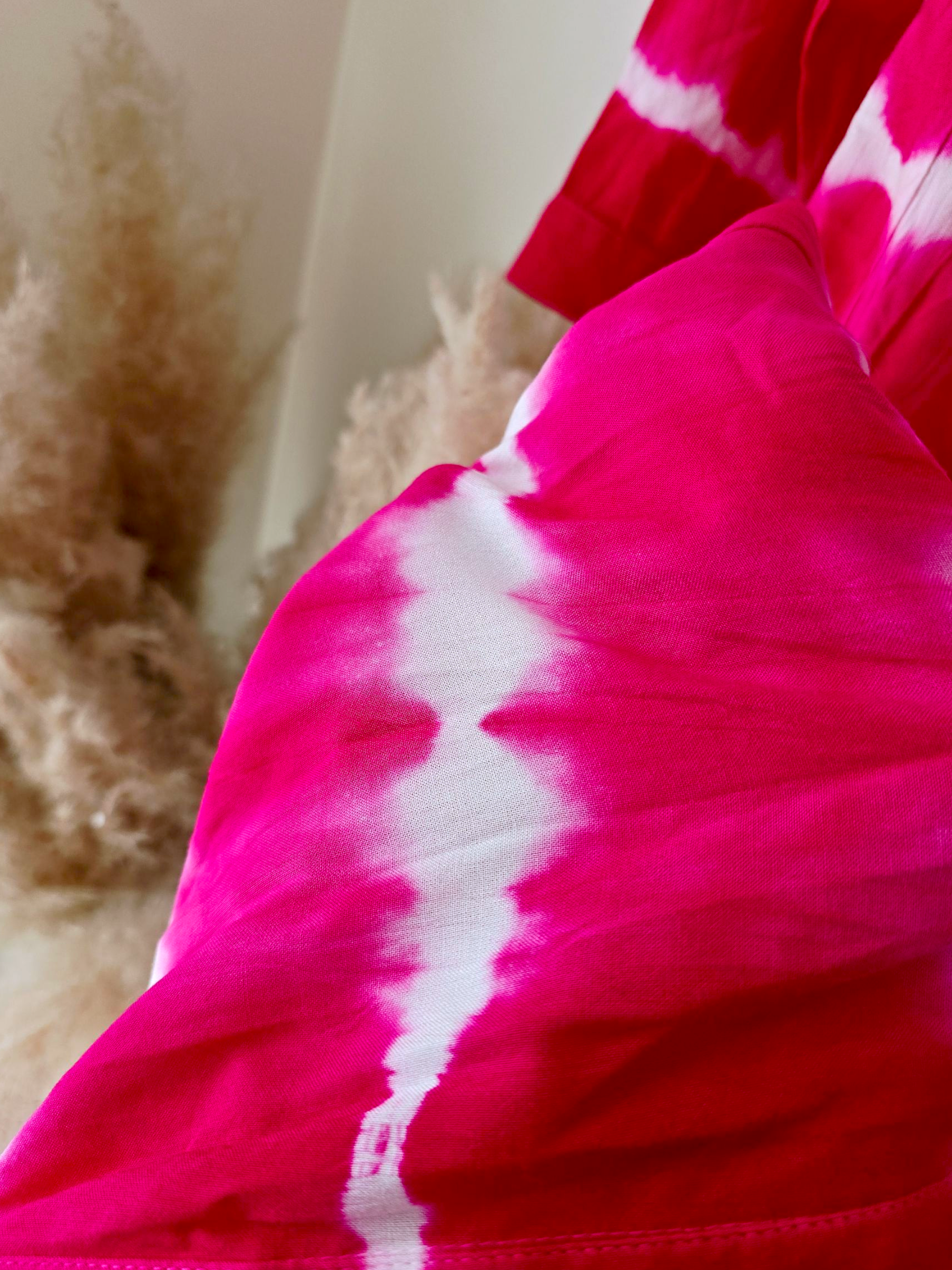Robe tie and dye fuchsia